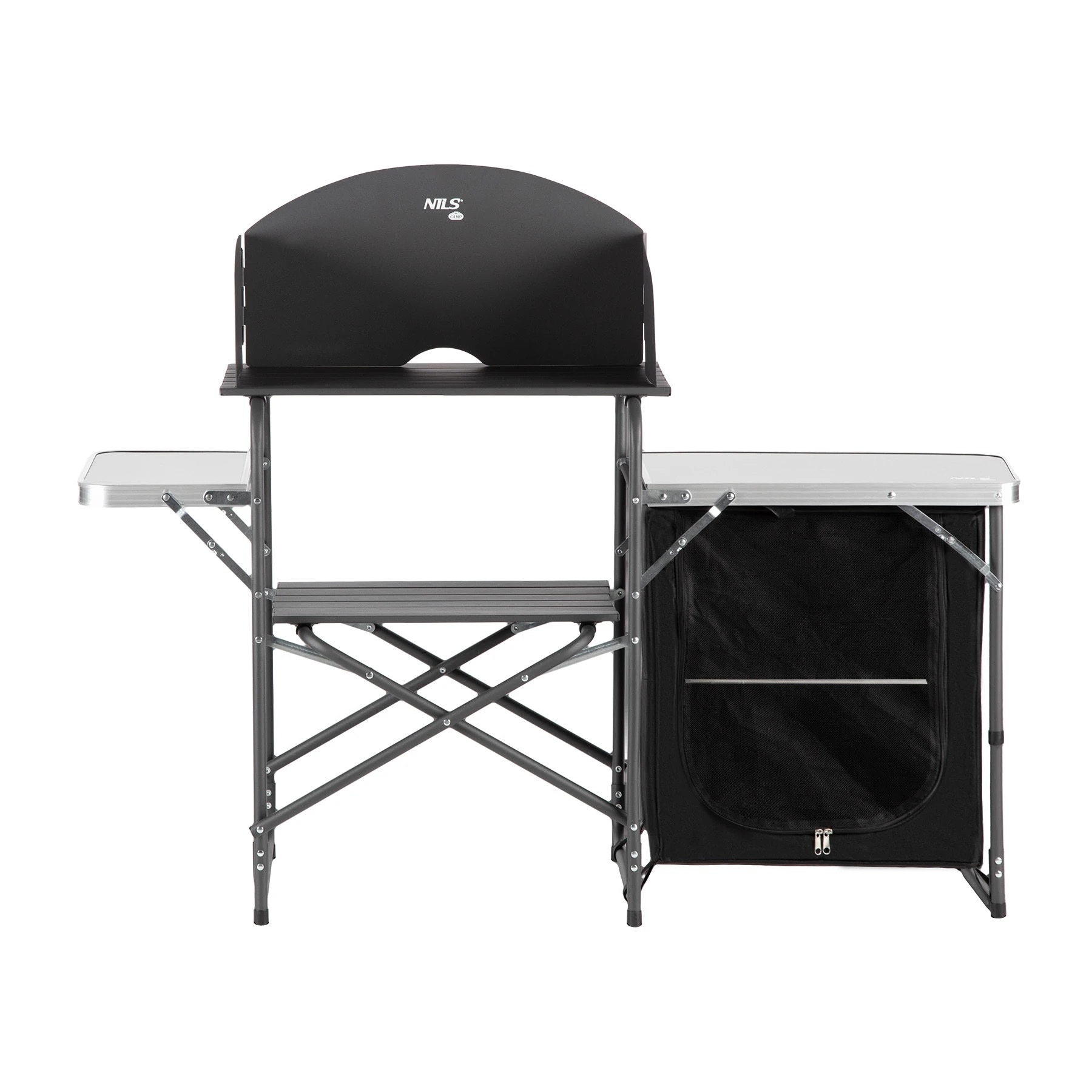 Skládací turistická skříňka Nils Camp NC3041 s krytem - černá