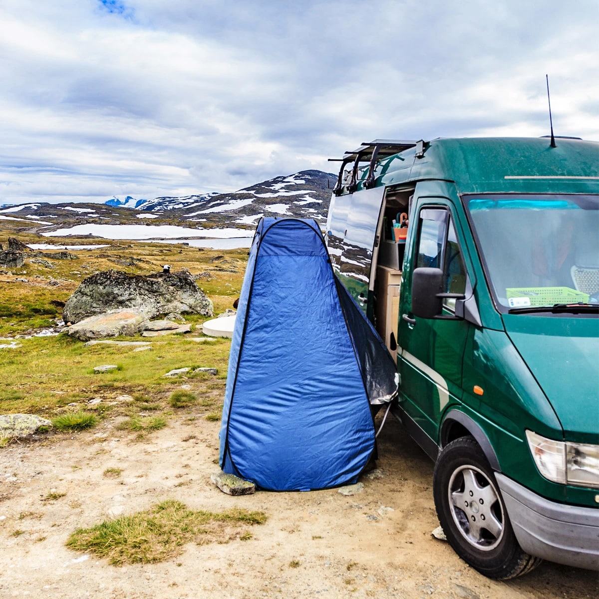 Turistická převlékací kabinka Nils Camp NC1706 – Modrá