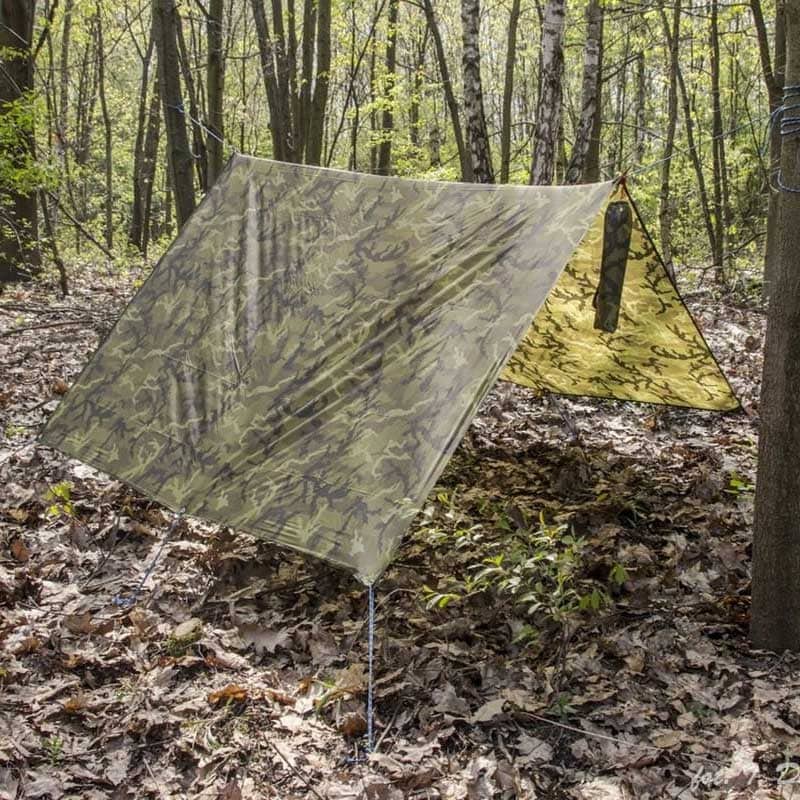 Bivakovací plachta MFH Tarp 3 × 3 – M95 CZ Camo