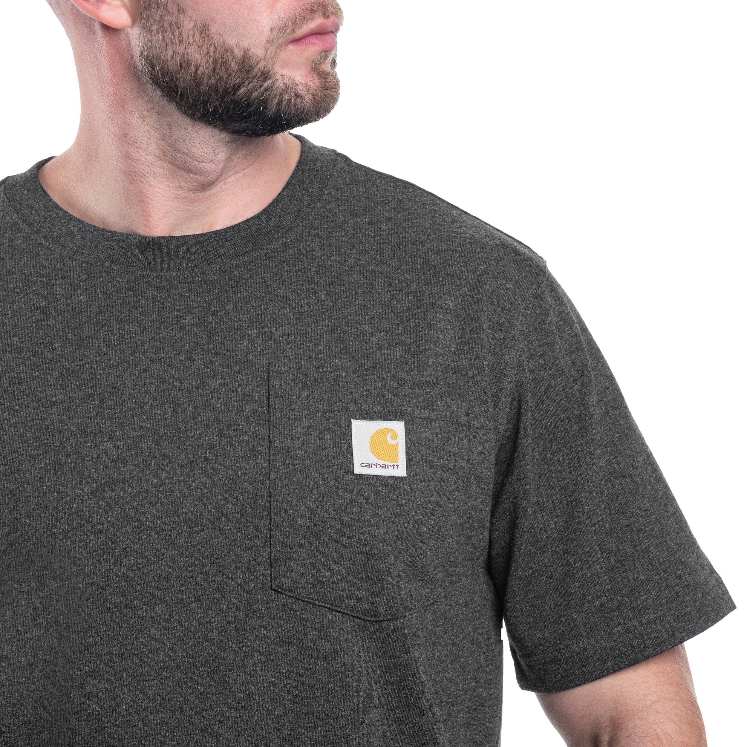 Tričko Carhartt K87 Pocket - Carbon Heather