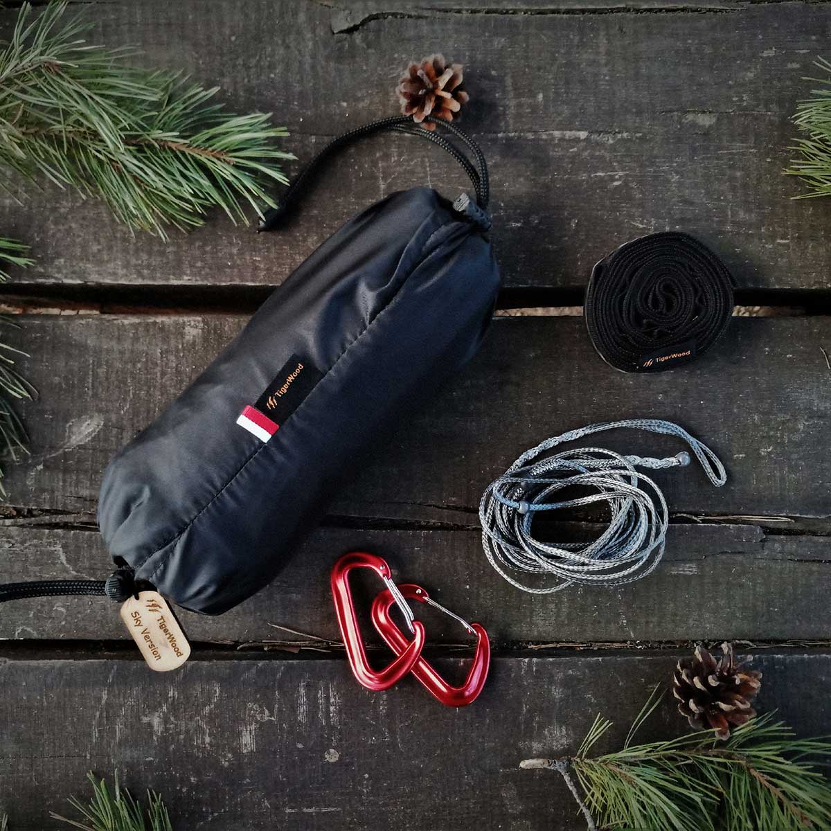 Ultralehká houpací síť TigerWood Sky Version Black