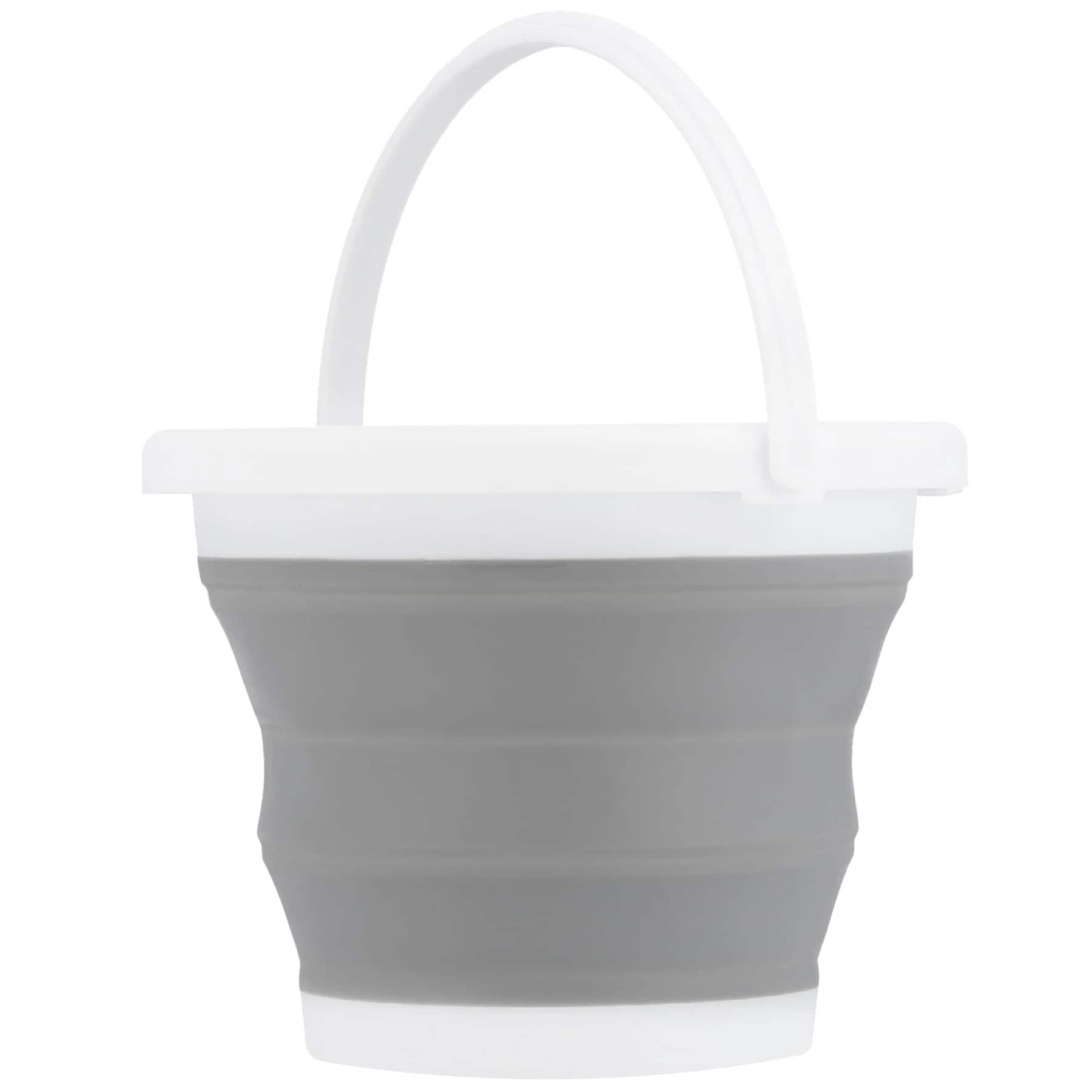 Skládací turistický kýbl Nils Camp 5 l - Šedý