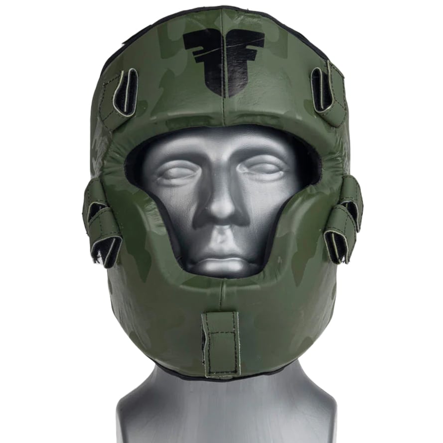 Boxerská přilba Fighter Shock Head Guard - Khaki/Camo