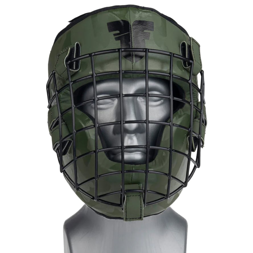 Boxerská přilba Fighter Shock Head Guard - Khaki/Camo