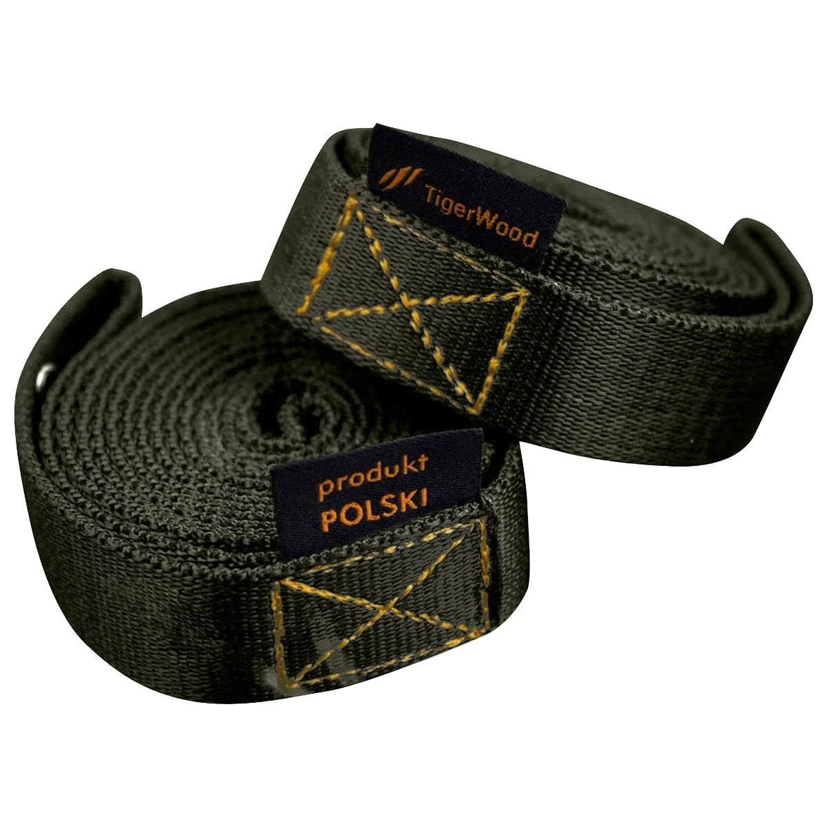 Pásky pro upevnění houpací sítě TigerWood 2 m - Olive