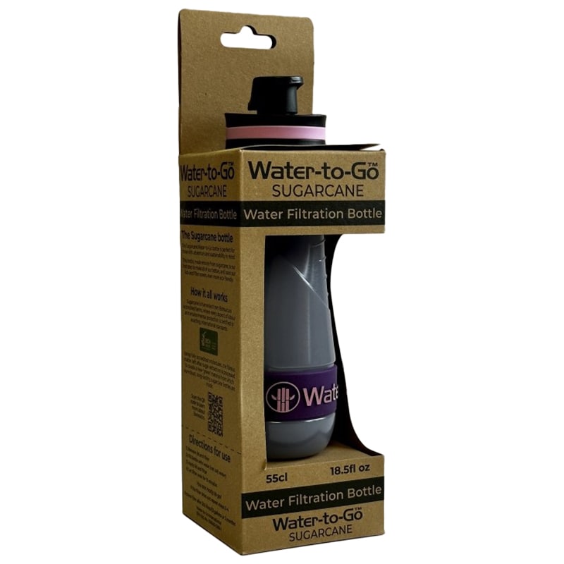 Láhev s filtrem Water-to-Go Sugarcane 550 ml - Acai Purple