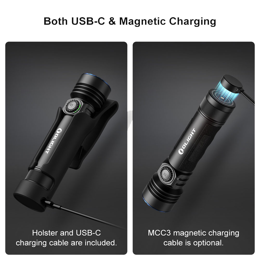 Taktická a pátrací svítilna Olight Seeker 4 Pro Cool White OD Green - 4600 lumenů