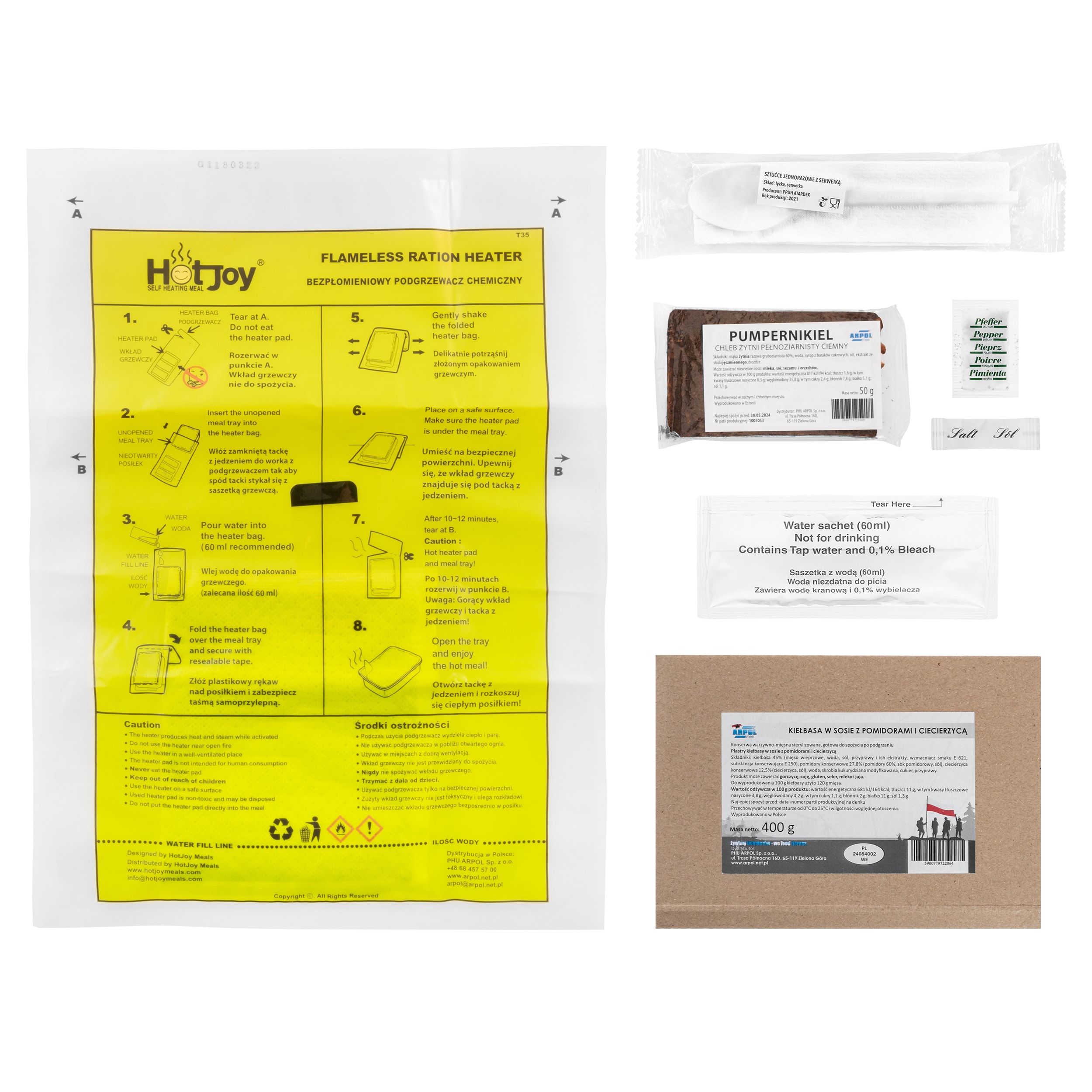 Potravinová dávka Arpol Rychlé jídlo č. 10 - Klobása s rajčaty