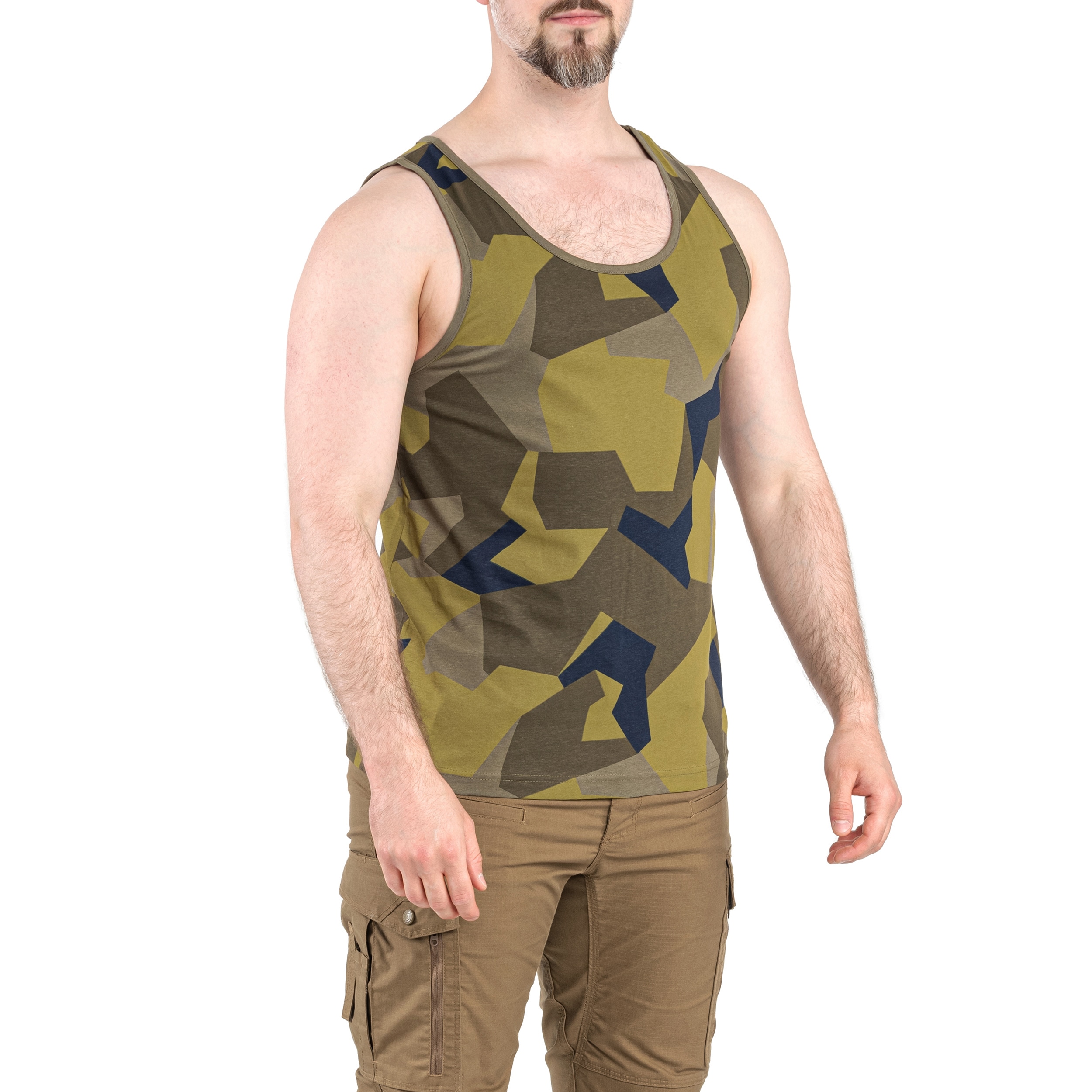 Tričko Tank Top Brandit - Swedish Camo