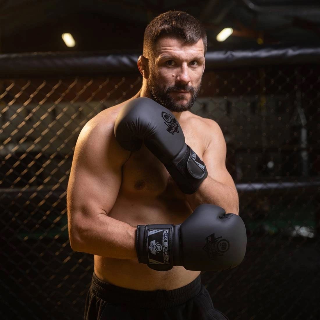 Boxerské rukavice DBX Bushido Black Master B-2V12 - černé/šedé