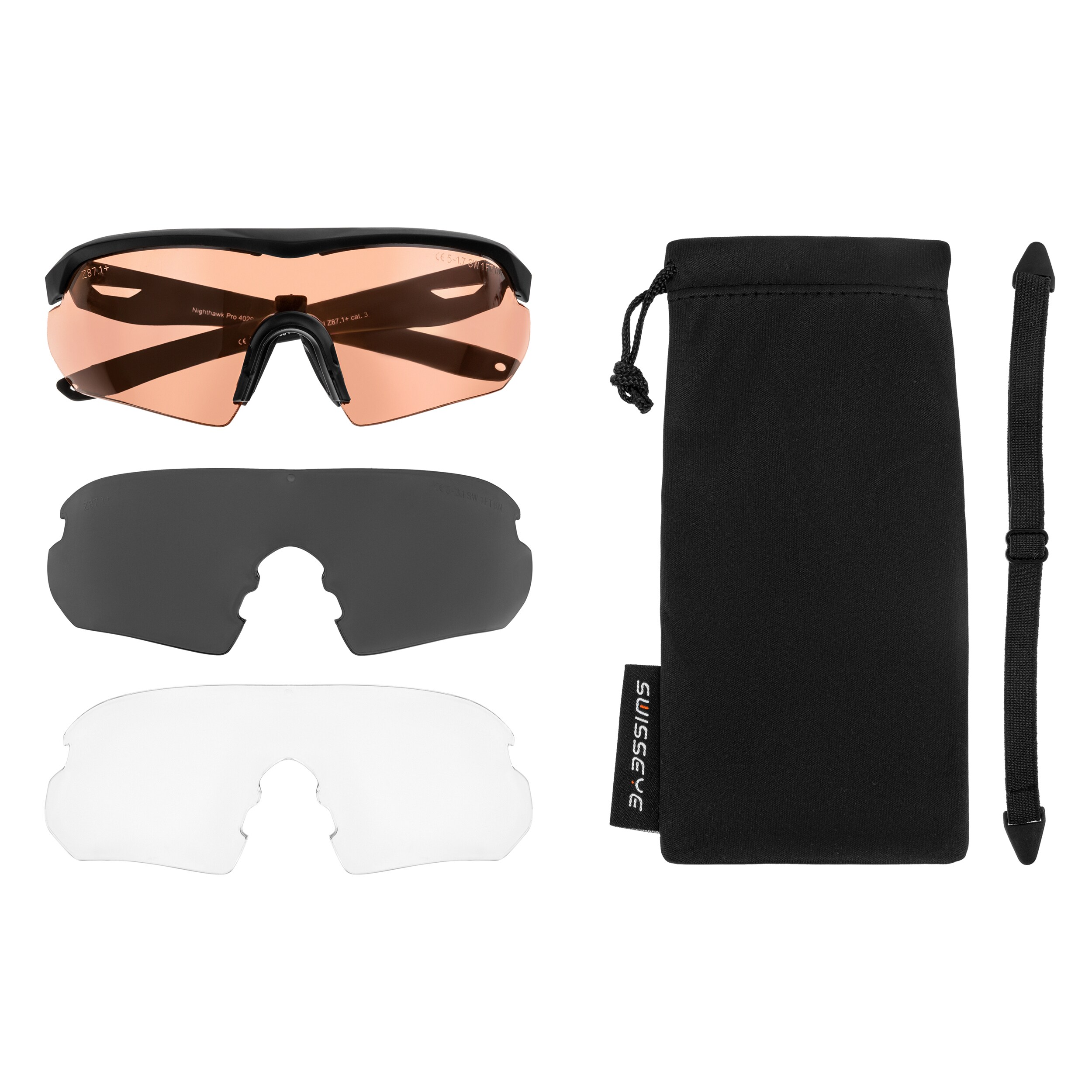 Taktické brýle Swiss Eye Nighthawk Pro – Black
