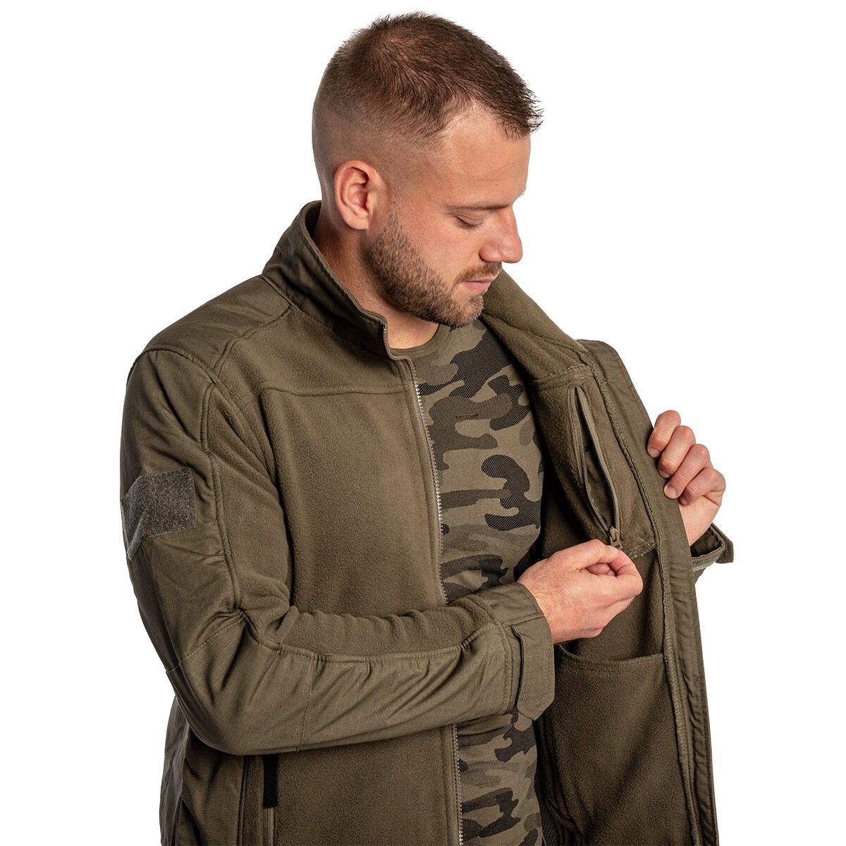 Fleesová bunda Brandit Fleecejacket Ripstop – Olive