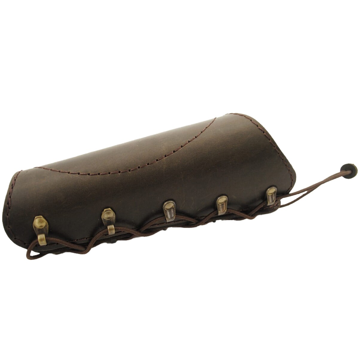 Lukostřelecká ochrana předloktí Herbis Ellipse - Tmavě hnědá