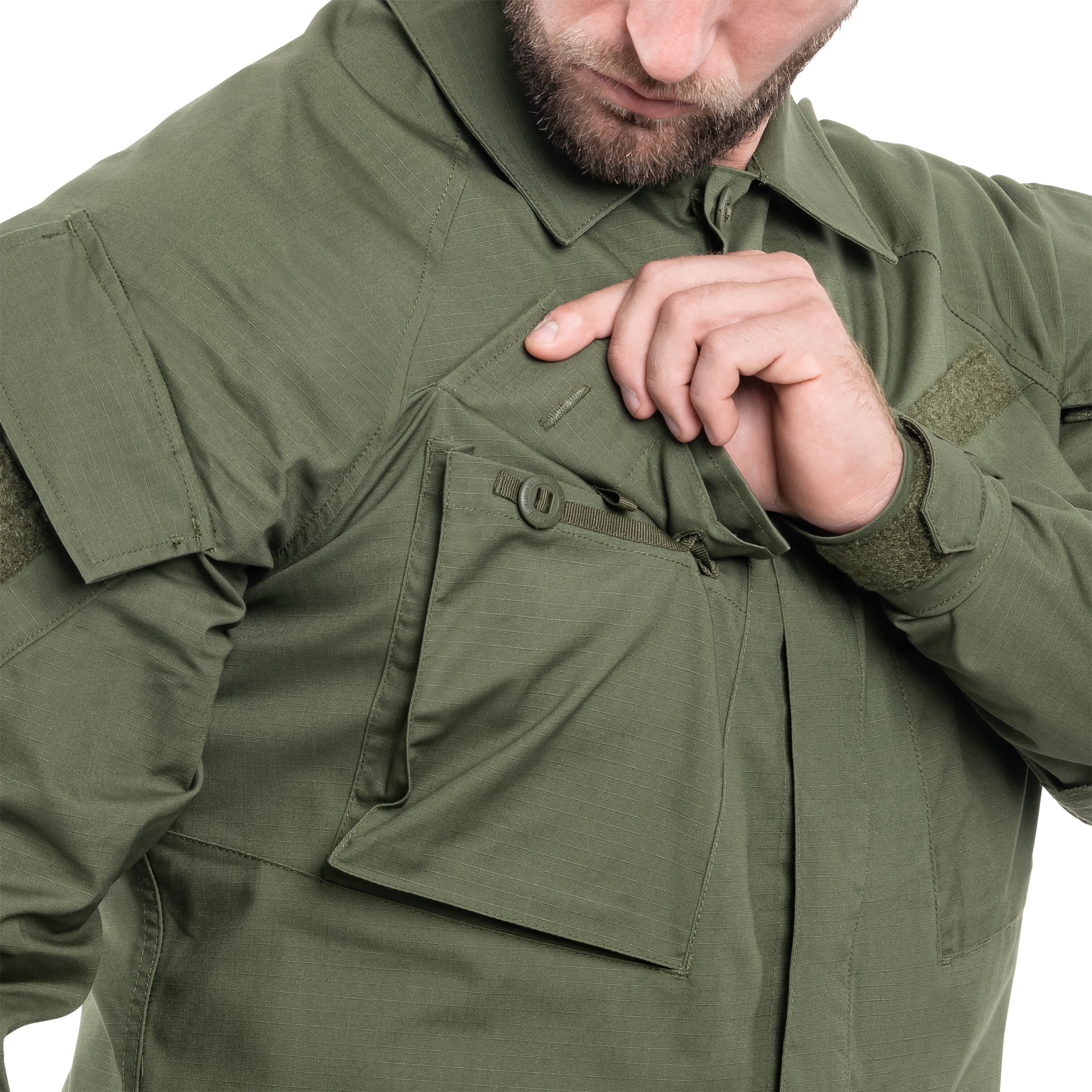 Mikina Helikon-Tex Raid Polycotton Stretch Rip-Stop - Olive Green