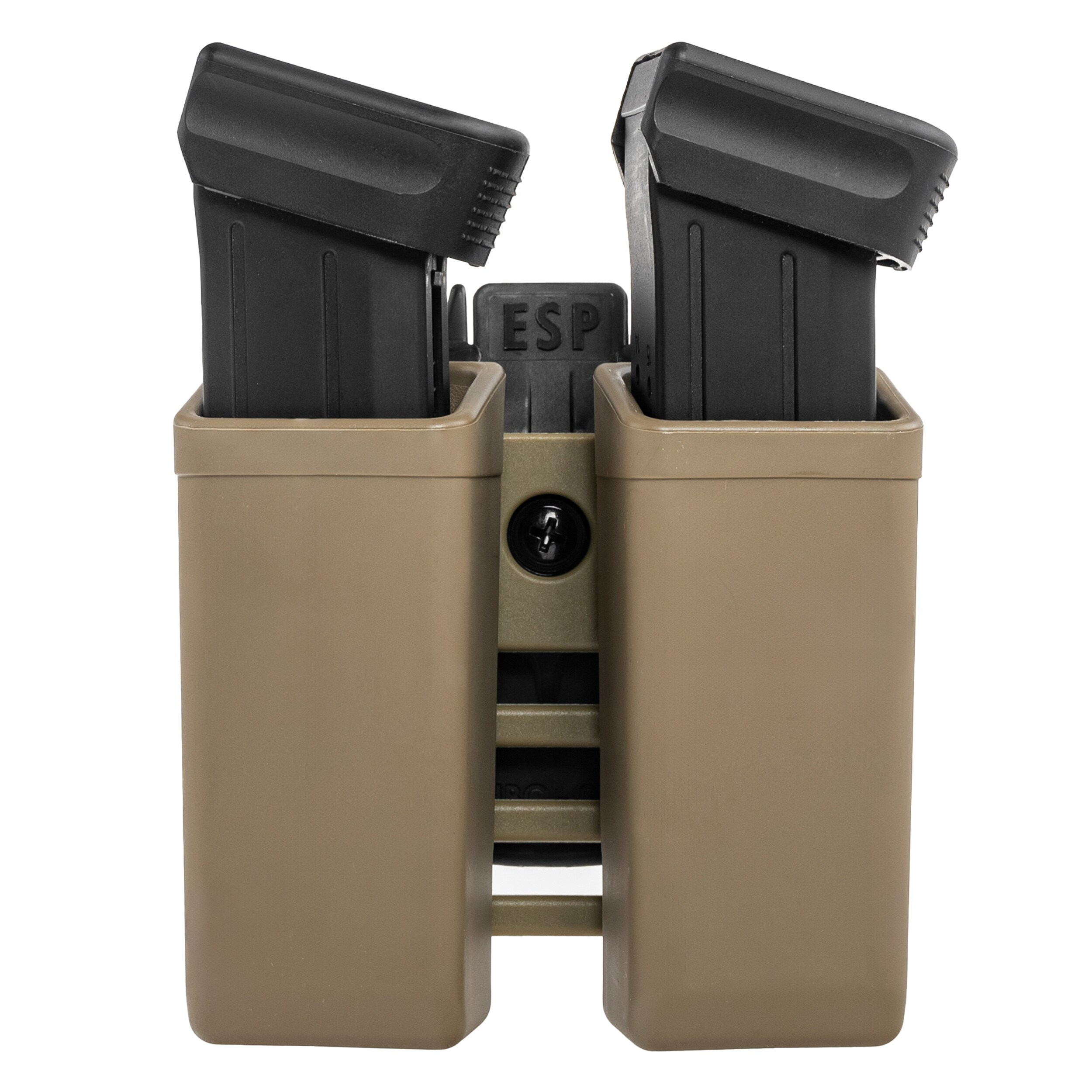 Dvojitá rotační sumka ESP s montáží UBC-08 Clip na zásobníky 9 mm – Khaki