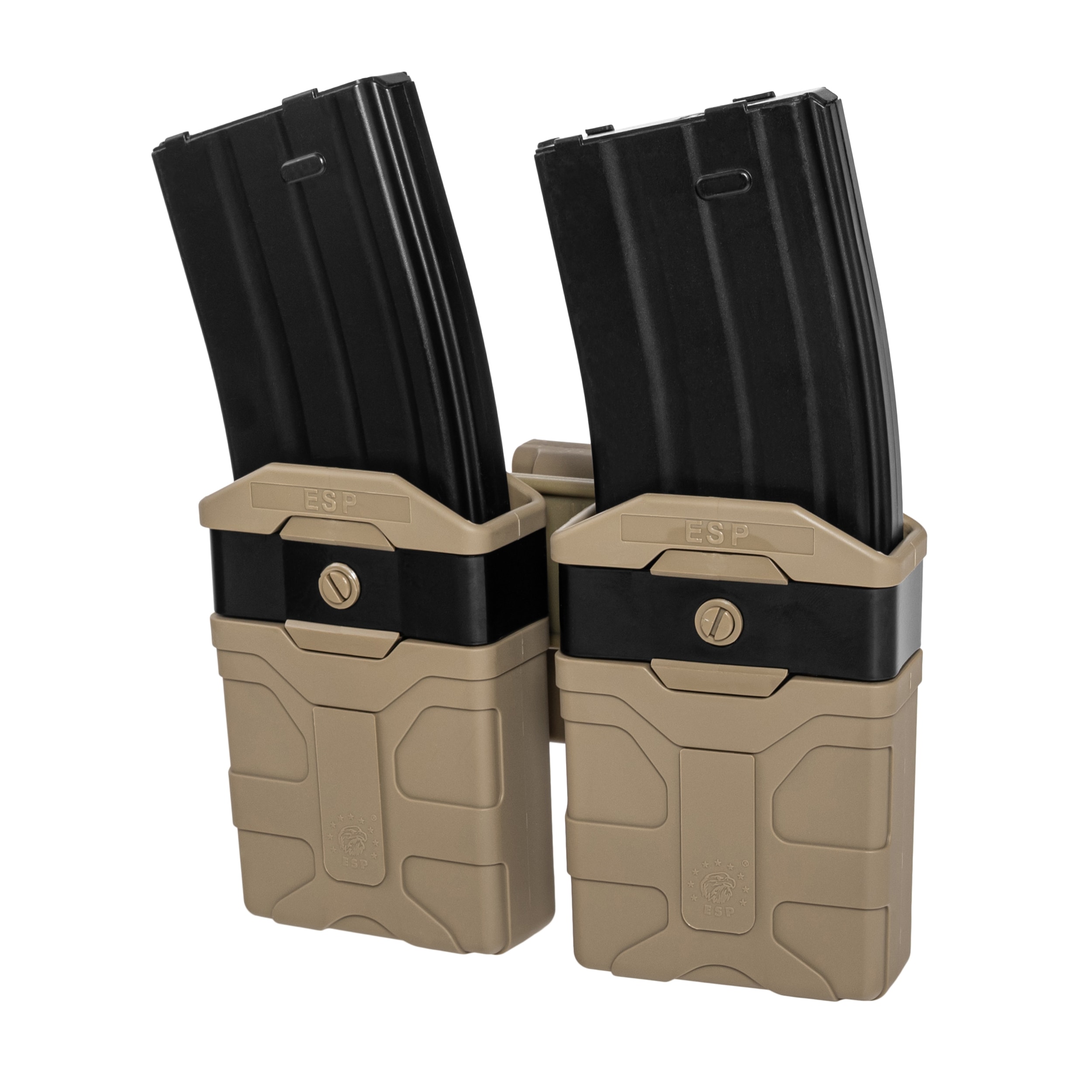 Dvojitá sumka ESP s montáží UBC-03 Clip na zásobníky 5,56 × 45 mm – Khaki