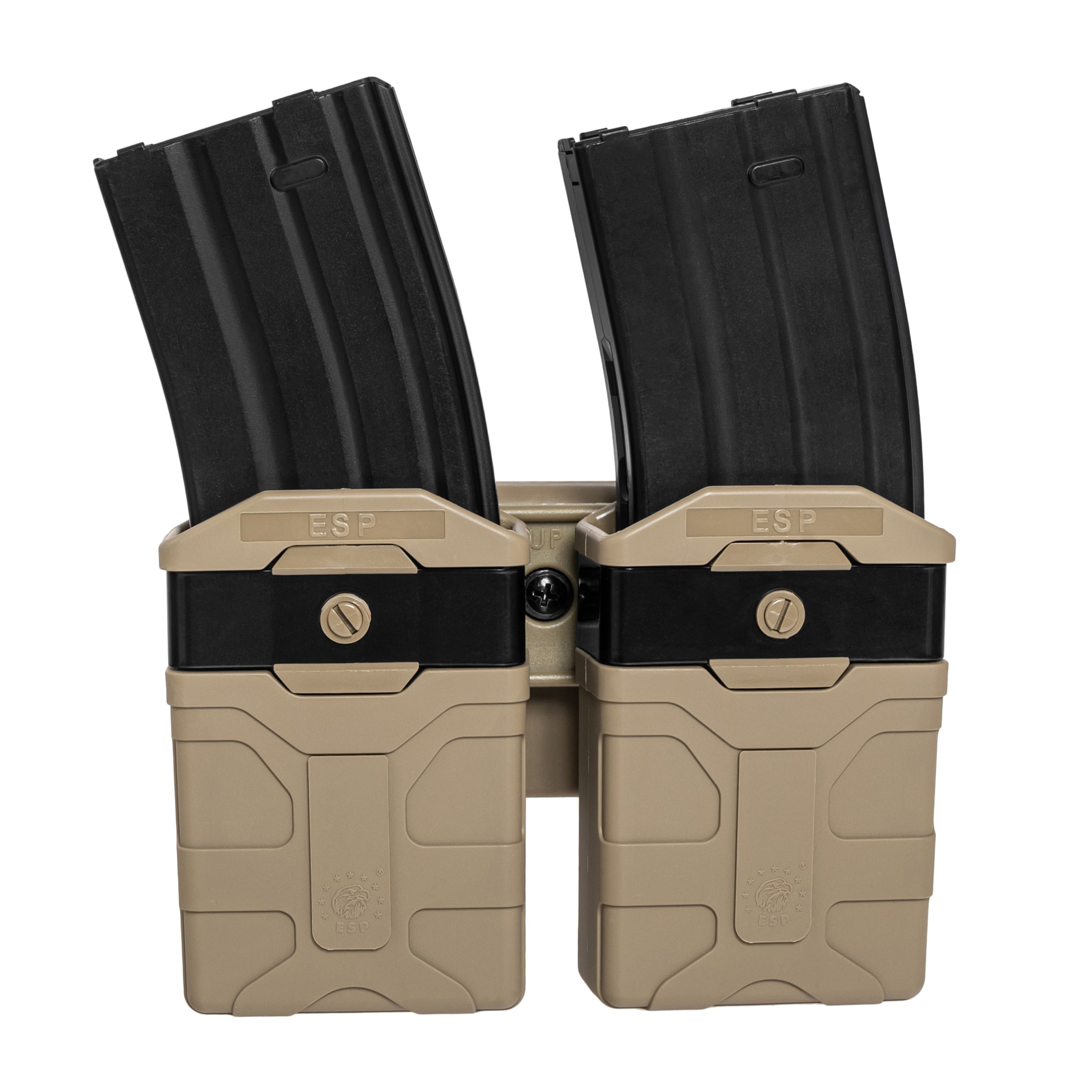 Dvojitá sumka ESP s montáží UBC-03 Clip na zásobníky 5,56 × 45 mm – Khaki
