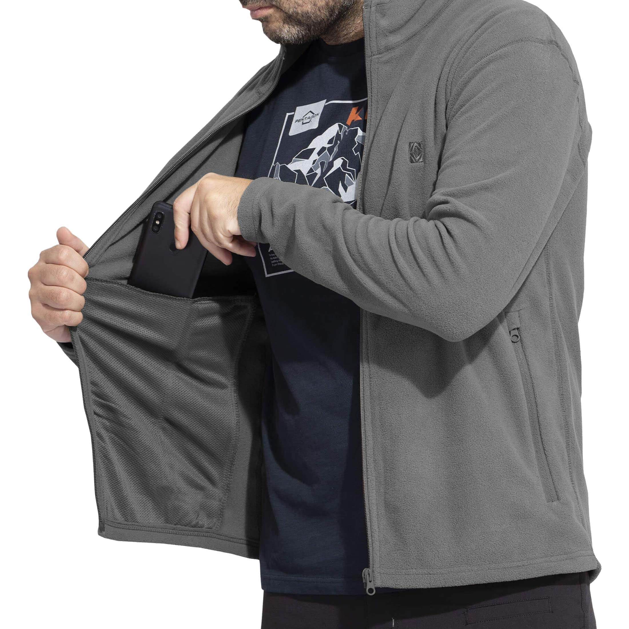 Fleesová mikina Pentagon Tac Maven Elk – Wolf Grey