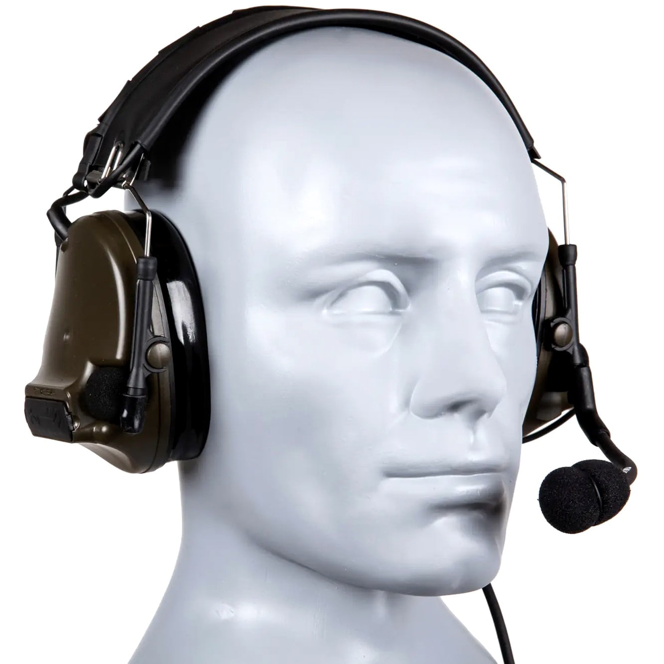 Aktivní chrániče sluchu Tac-Sky ComTac III s mikrofonem – Foliage Green