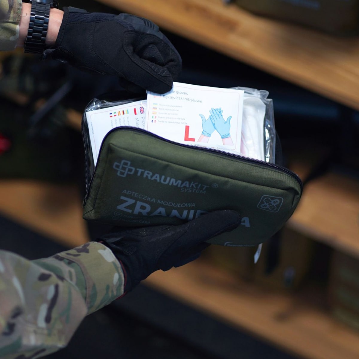 Modulární lékárnička AedMax Trauma Kit R Zelená - Poranění