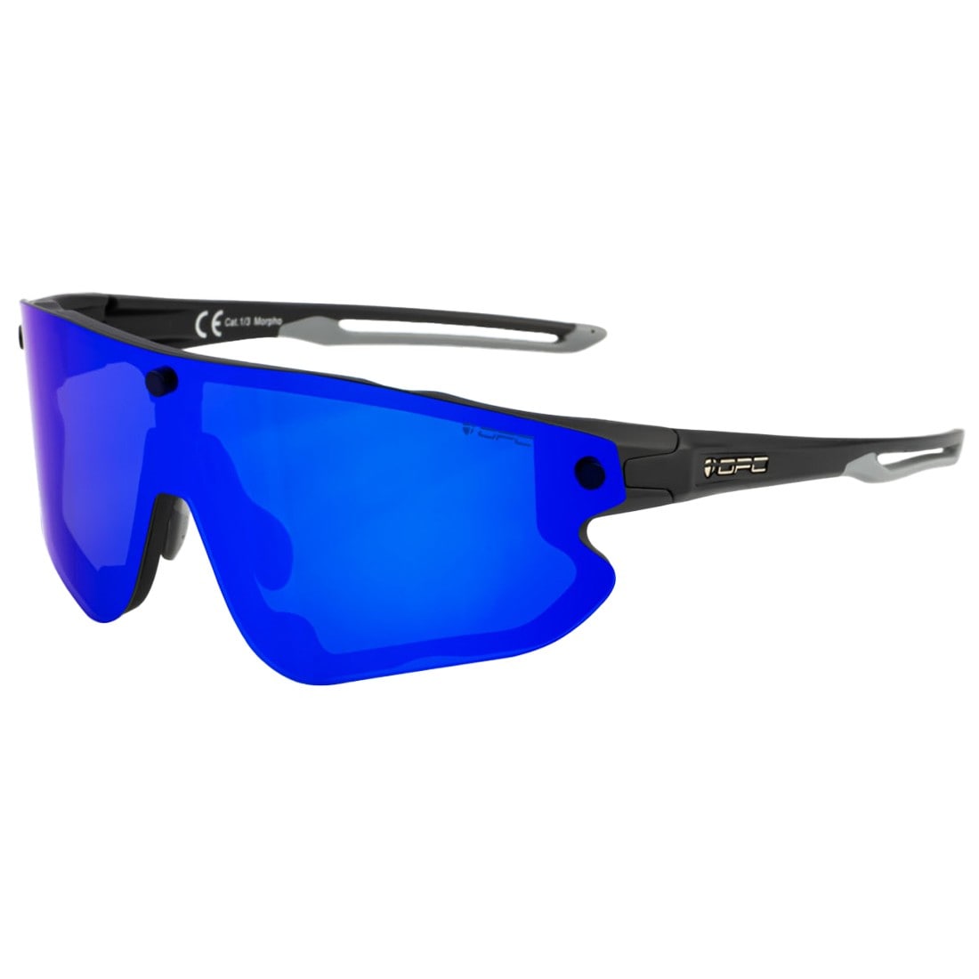 Sluneční brýle OPC All Round Morpho REVO – Matt Black/Blue/Yellow Set