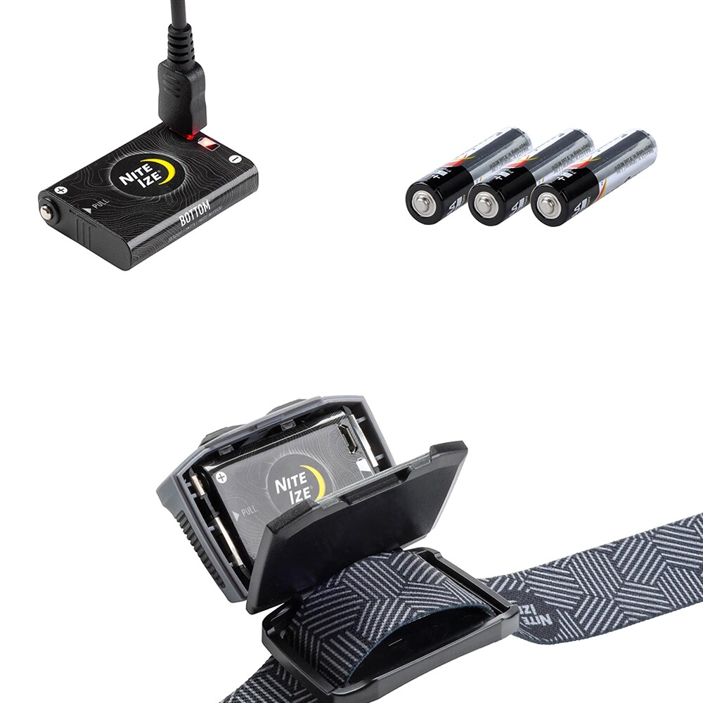 Svítilna čelová Nite Ize Radiant RH1 Grey/Black - 600 lumenů