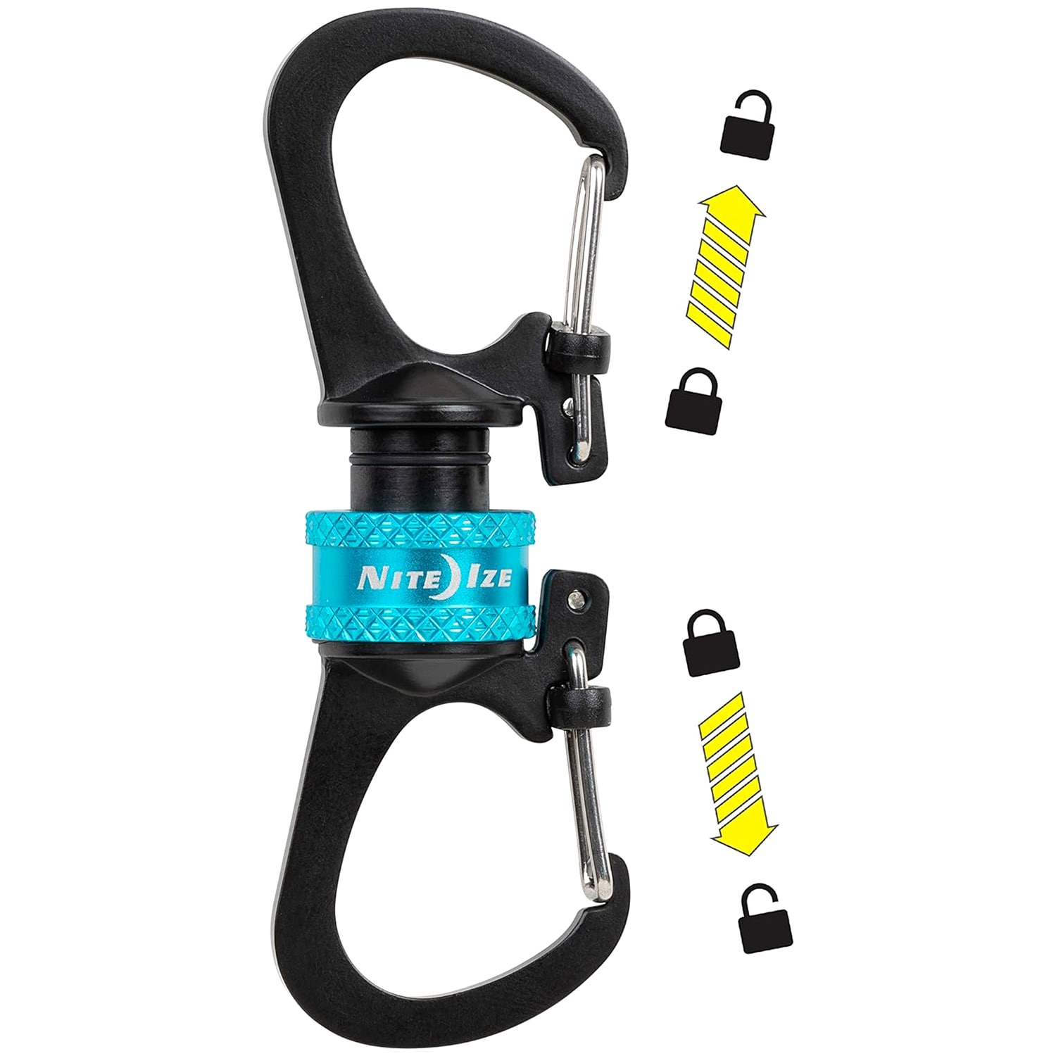 Karabina Nite Ize SlideLock 360° Magnetic Locking Dual Carabiner - Blue