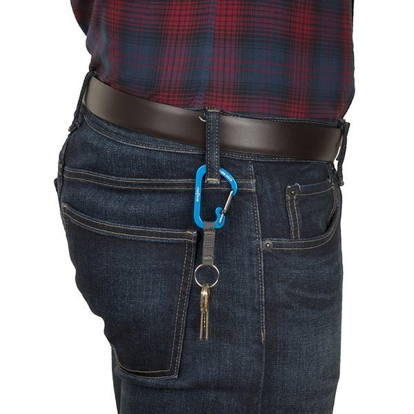 Přívěsek s karabinou Nite Ize SlideLock Key Ring Aluminum - Blue