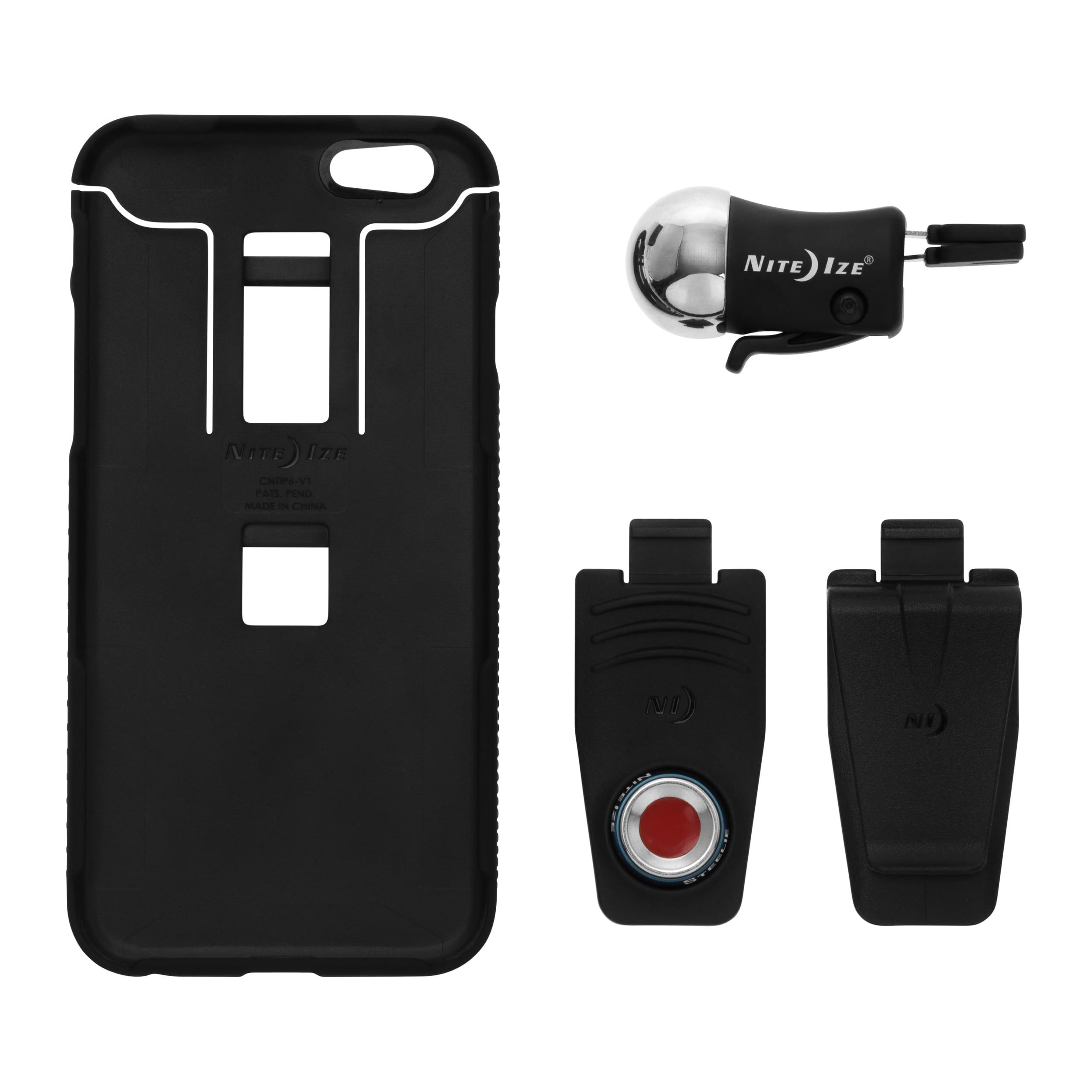 Pouzdro Nite Ize Connect Case iPhone 6 Black s držákem Steelie Vent Ball Mount