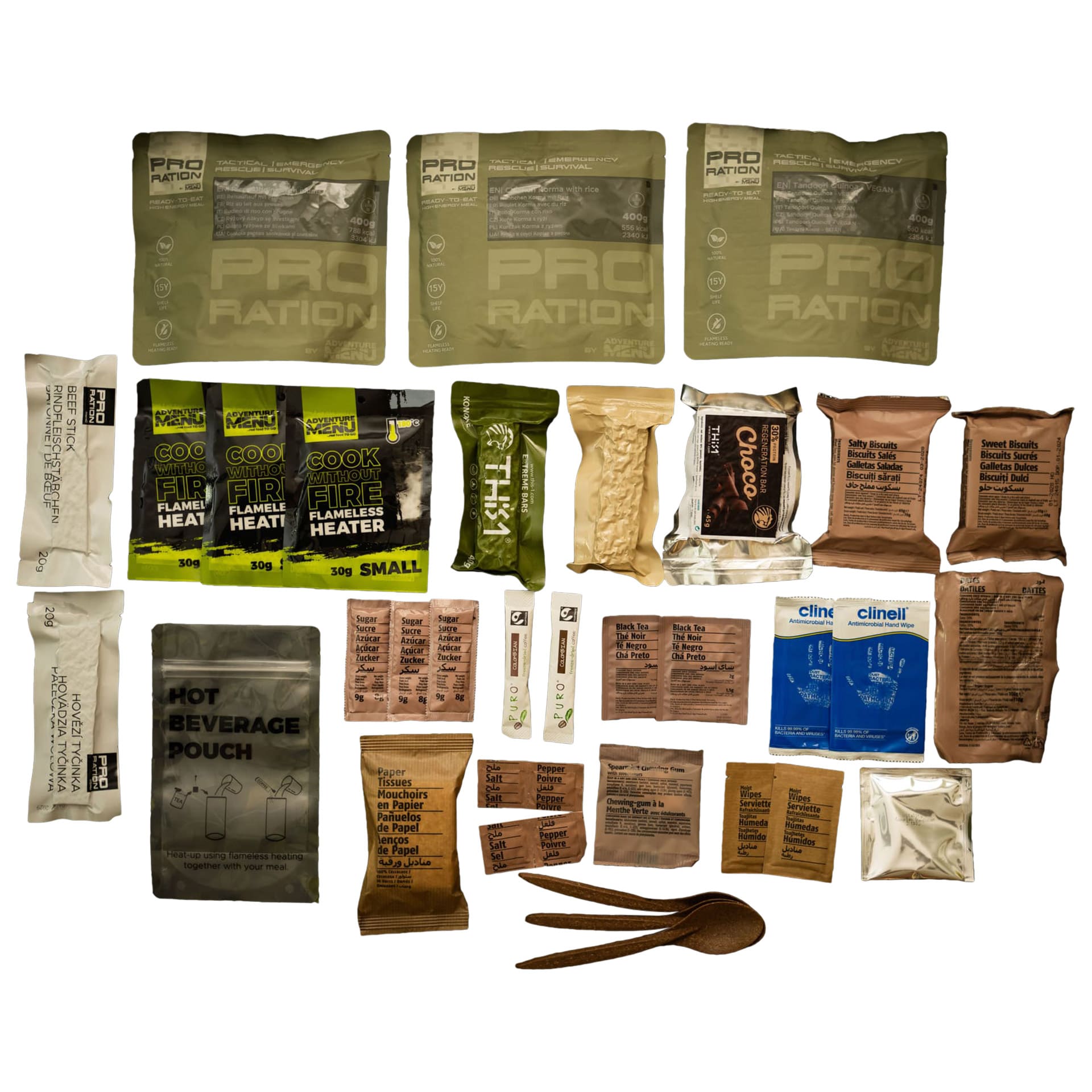 Potravinová dávka Pro Ration Ultimate Tactical Ration Full-Day Menu IV