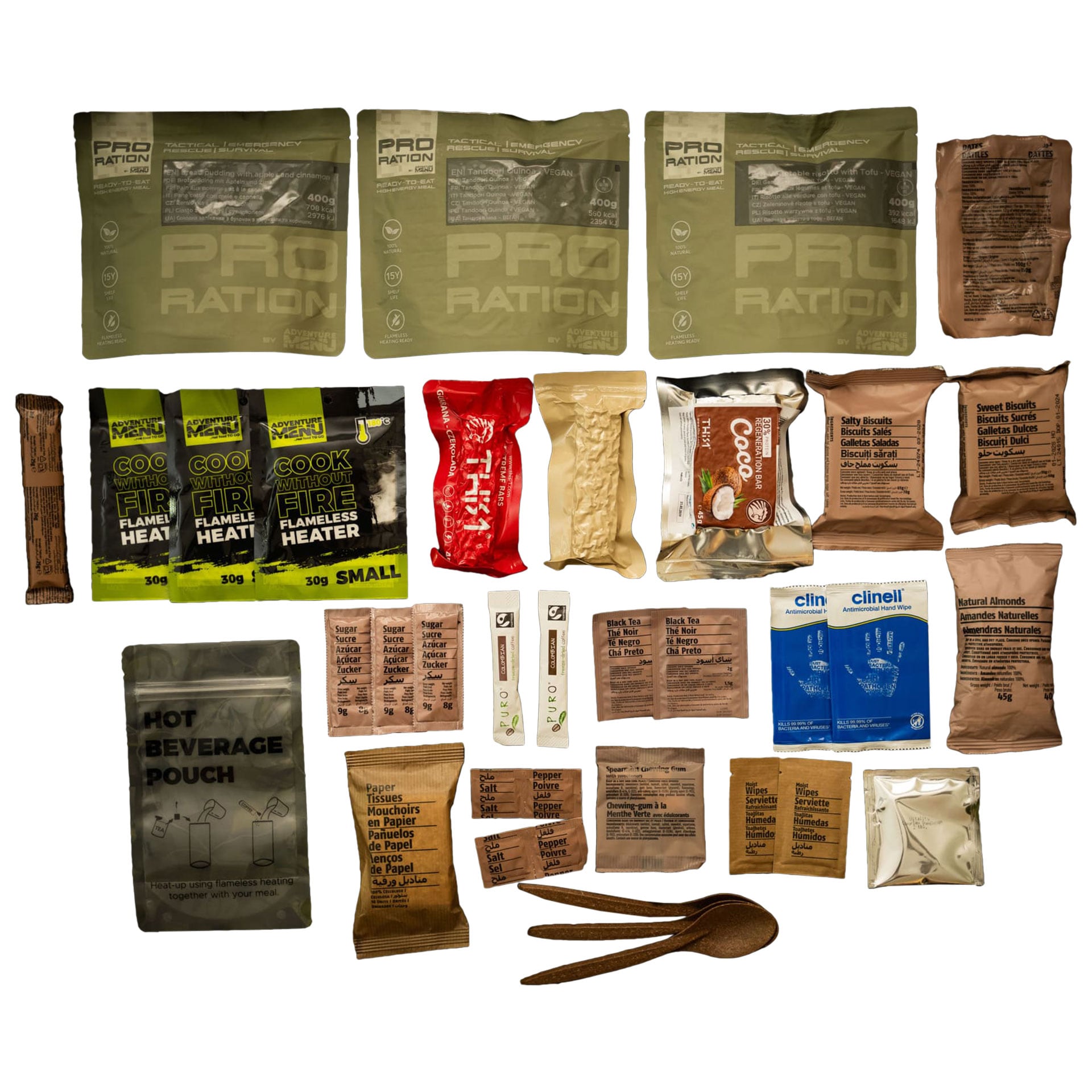 Potravinová dávka Pro Ration Ultimate Tactical Ration Full-Day Menu Vege