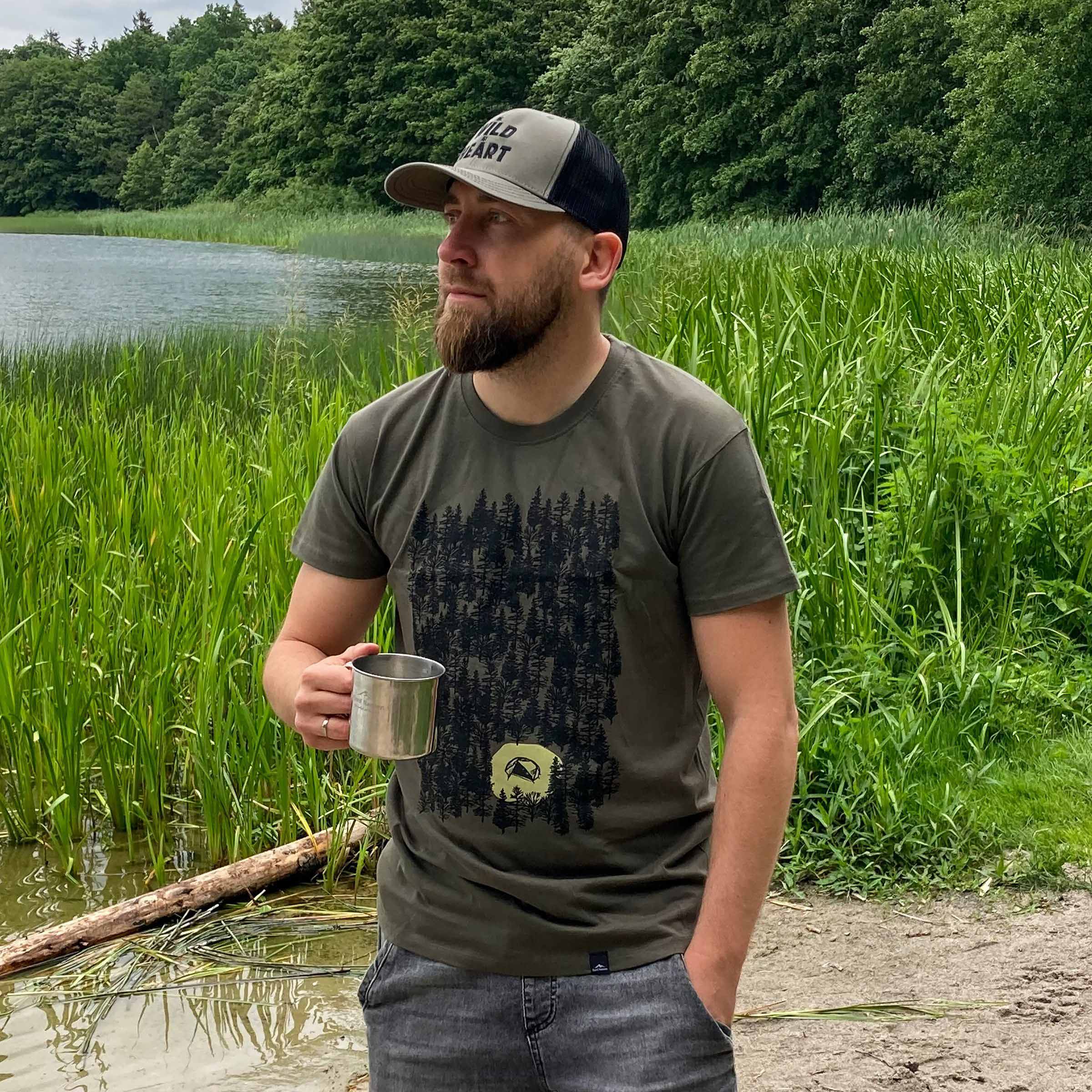 Kšiltovka Fjord Nansen Trucker Cap Be Wild At Heart - Olive/Black