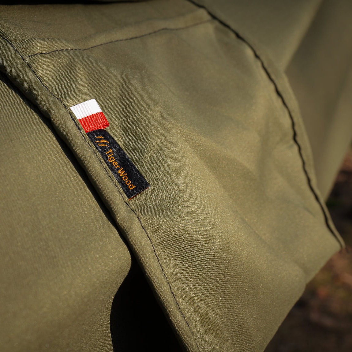 Kempingová houpací síť TigerWood Bear XL Olive - s moskytiérou Single Zip