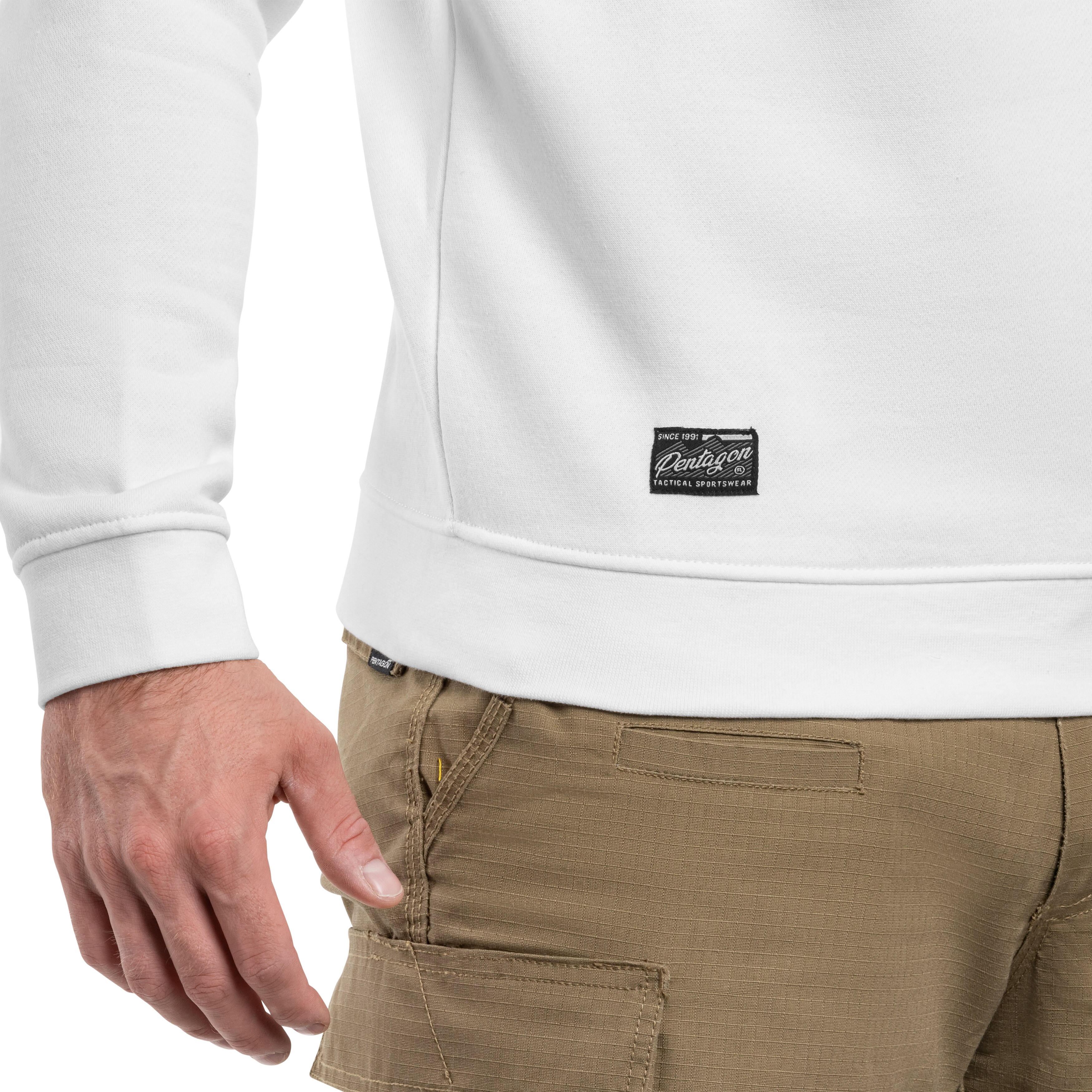 Mikina Pentagon Hawk Blank – White