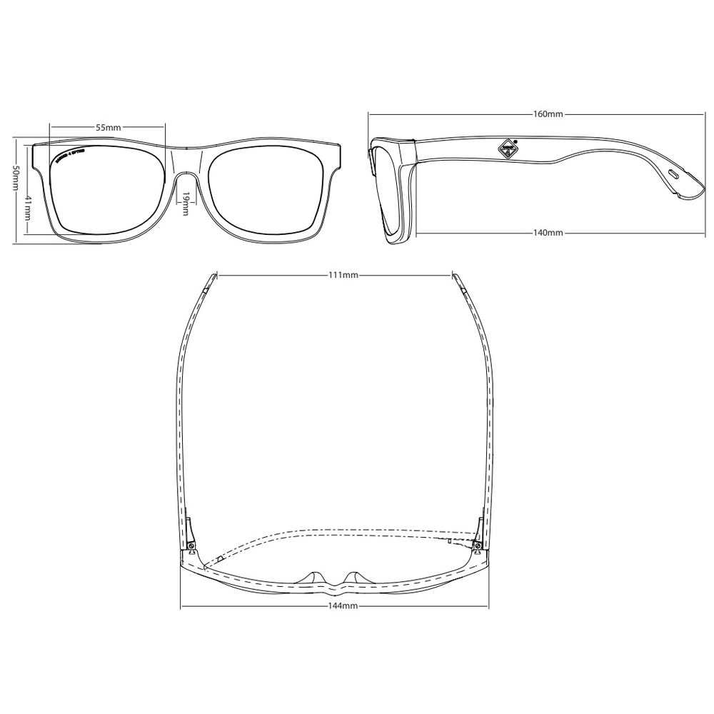 Sluneční brýle Hazard 4 Flechett Horn-Rimmed Regular – Black