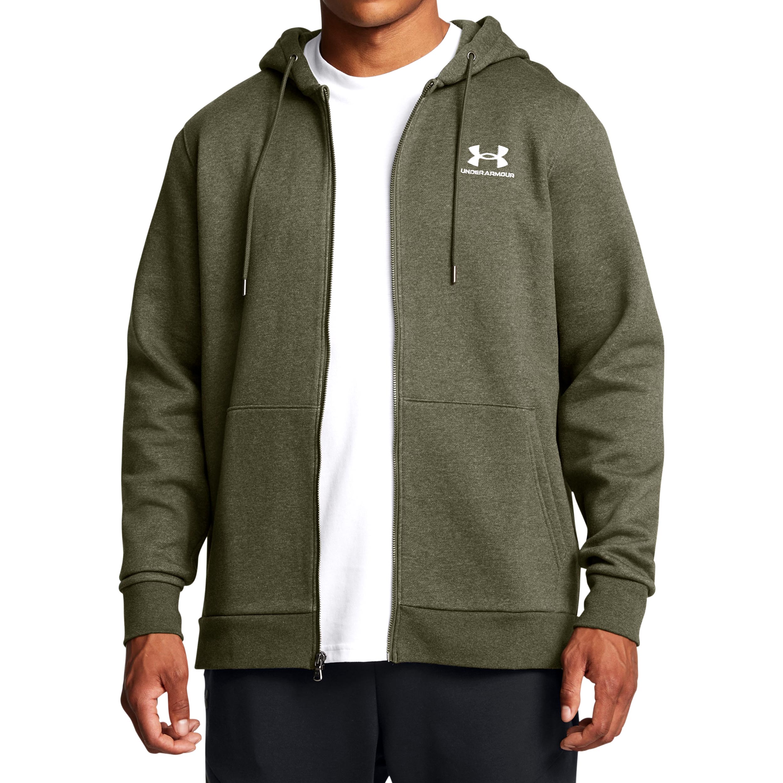 Mikina Under Armour Icon Fleece Full-Zip Hoodie - OD Green