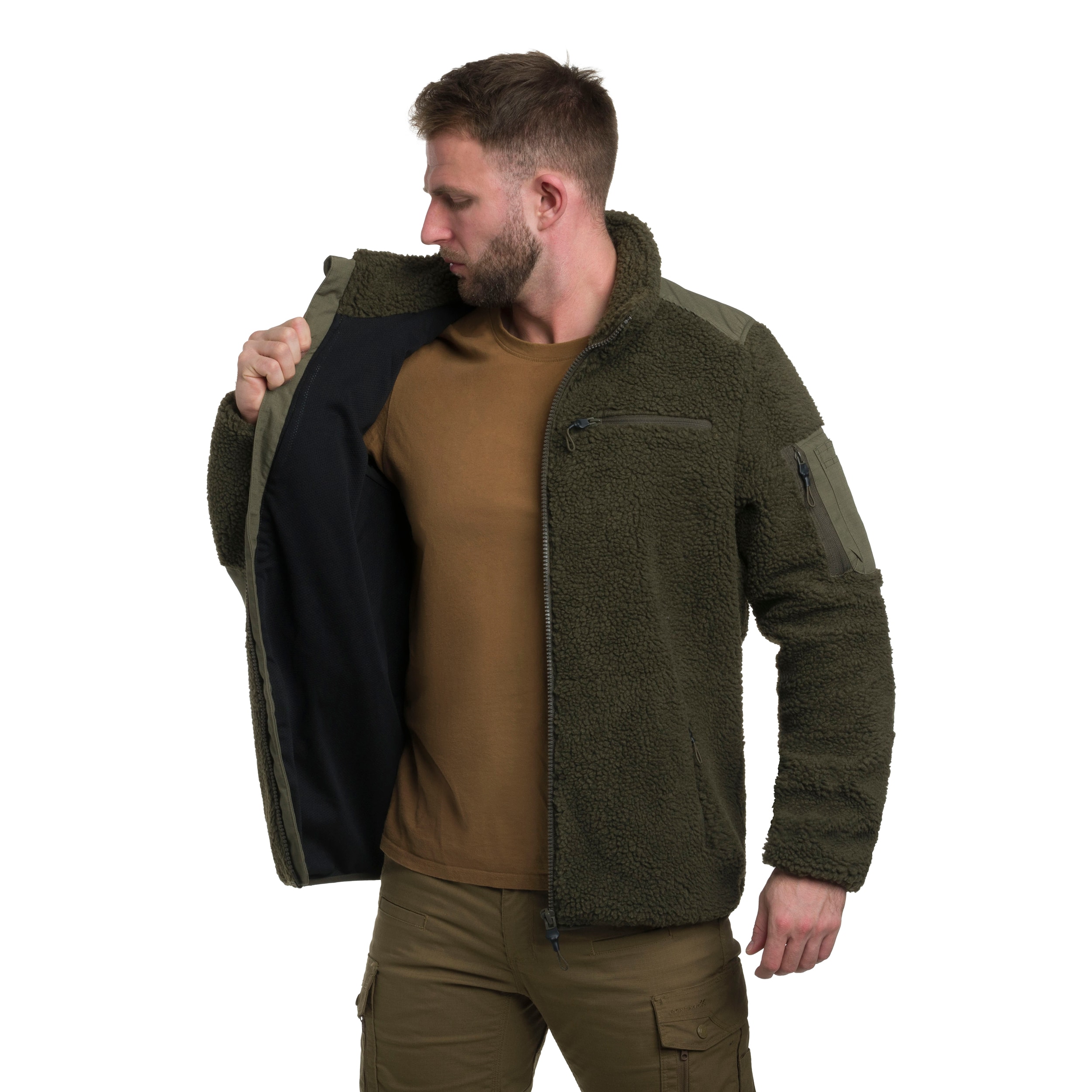 Fleesová mikina Military Wear Tactical Teddyfleece – Olive