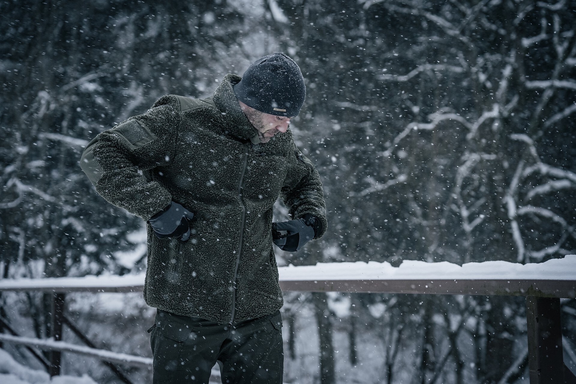 Fleesová mikina Military Wear Tactical Teddyfleece – Olive