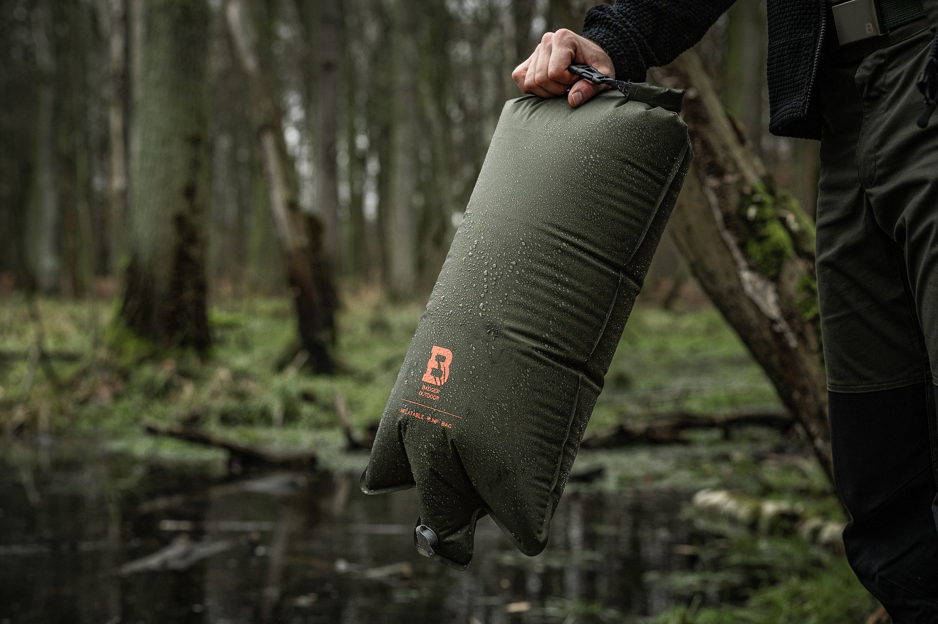 Vak na pumpu Badger Outdoor Inflatable Pump Bag - Olive