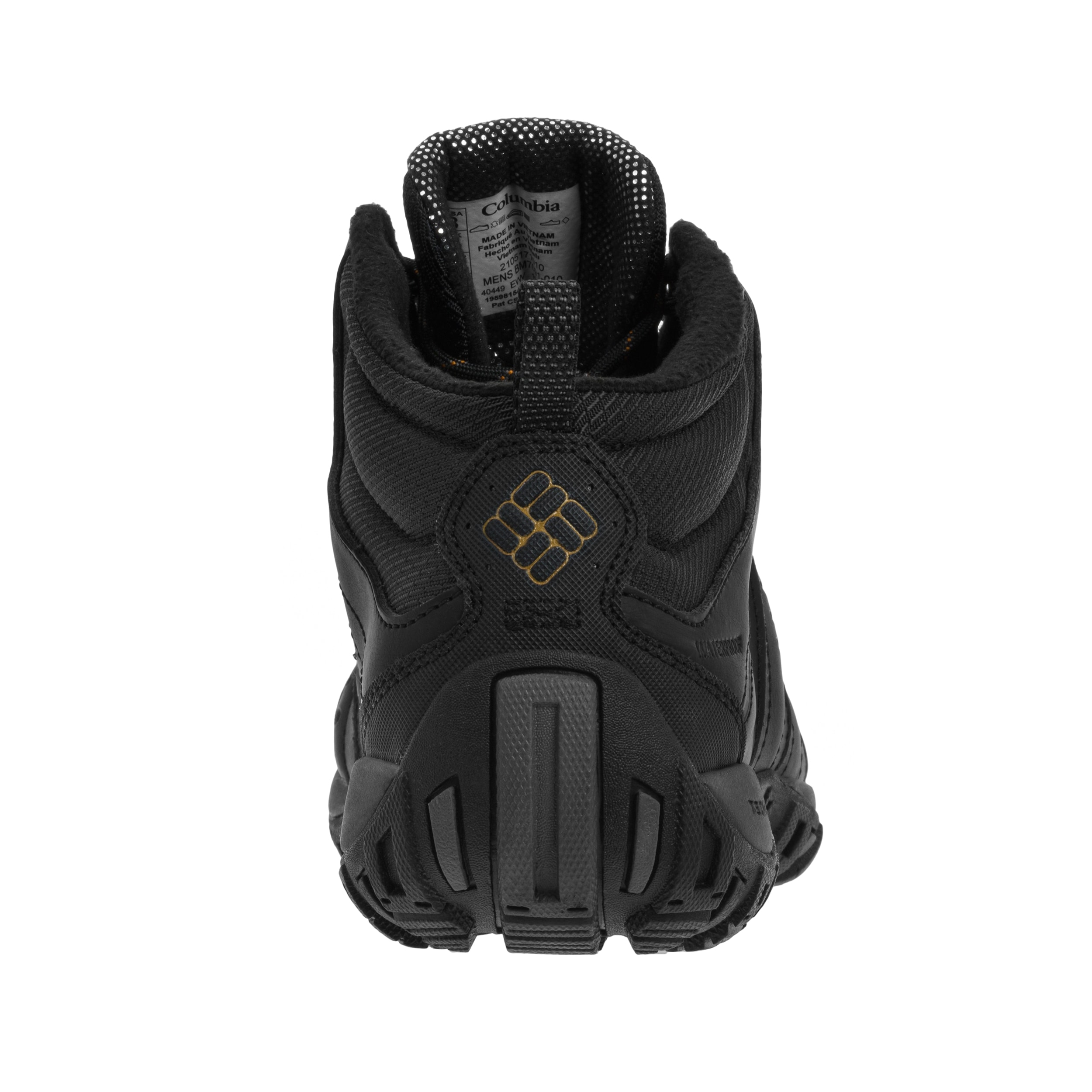 Boty Columbia Woodburn II Mid Waterproof - Black/Goldenrod