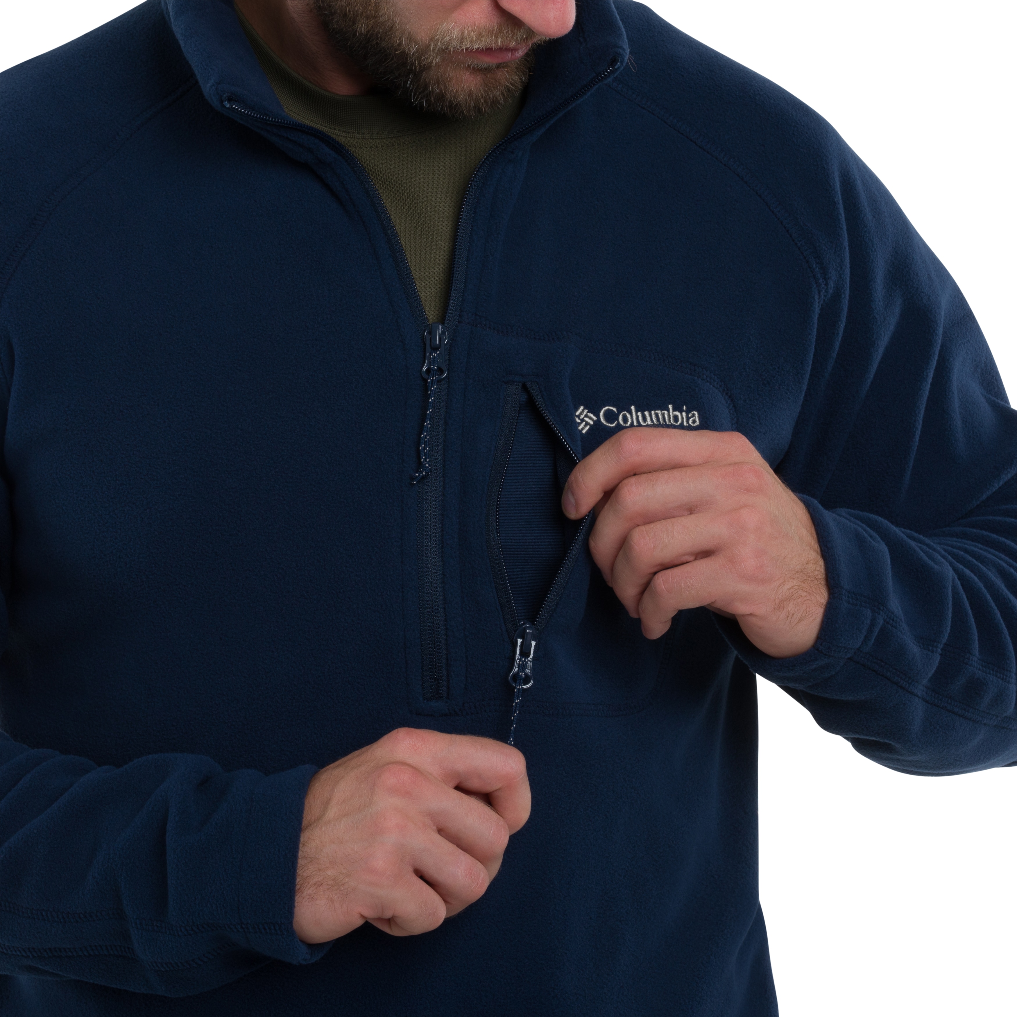 Fleesová mikina Columbia Fast Trek III Half Zip – Navy