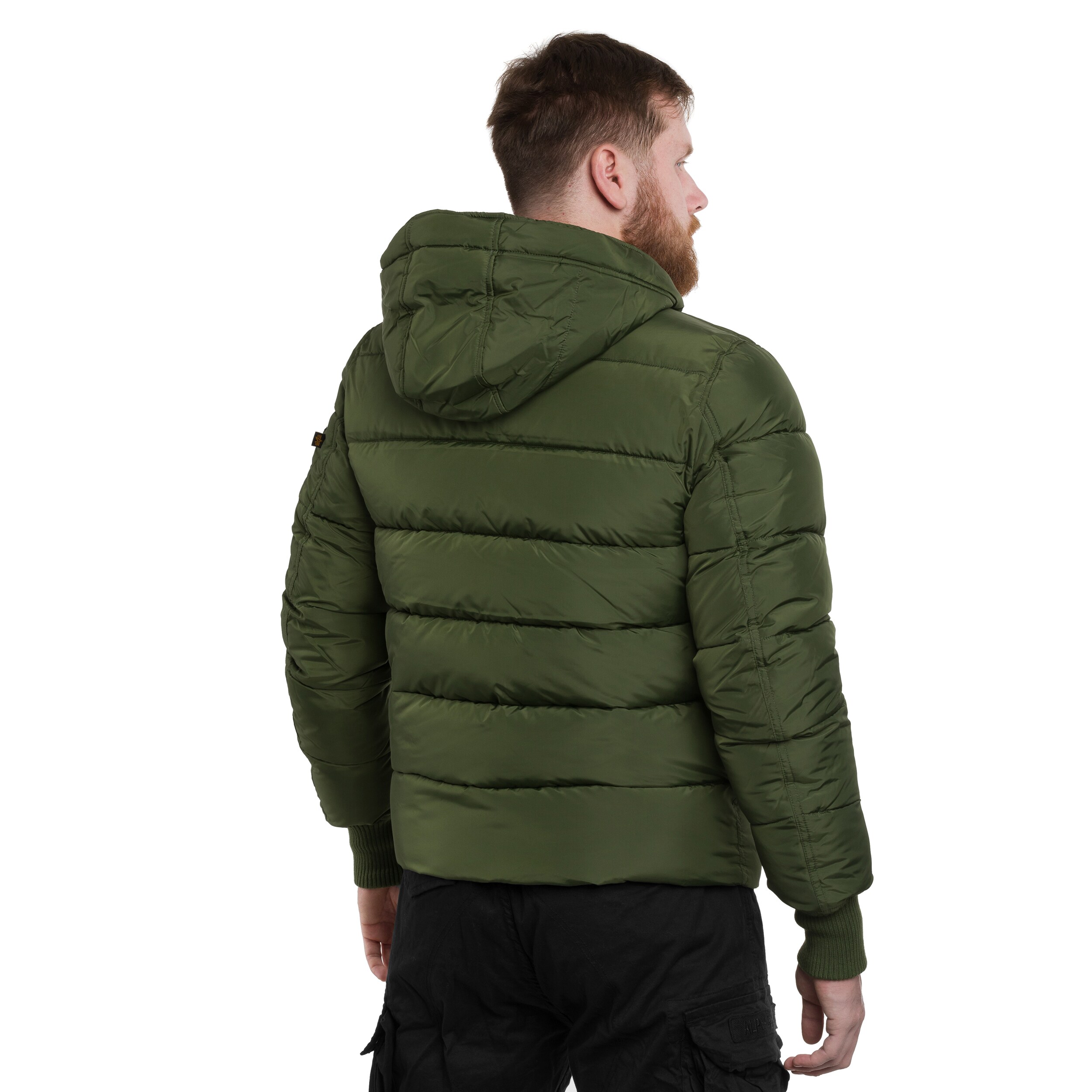 Bunda Alpha Industries Hooded Puffer FD - Dark Green