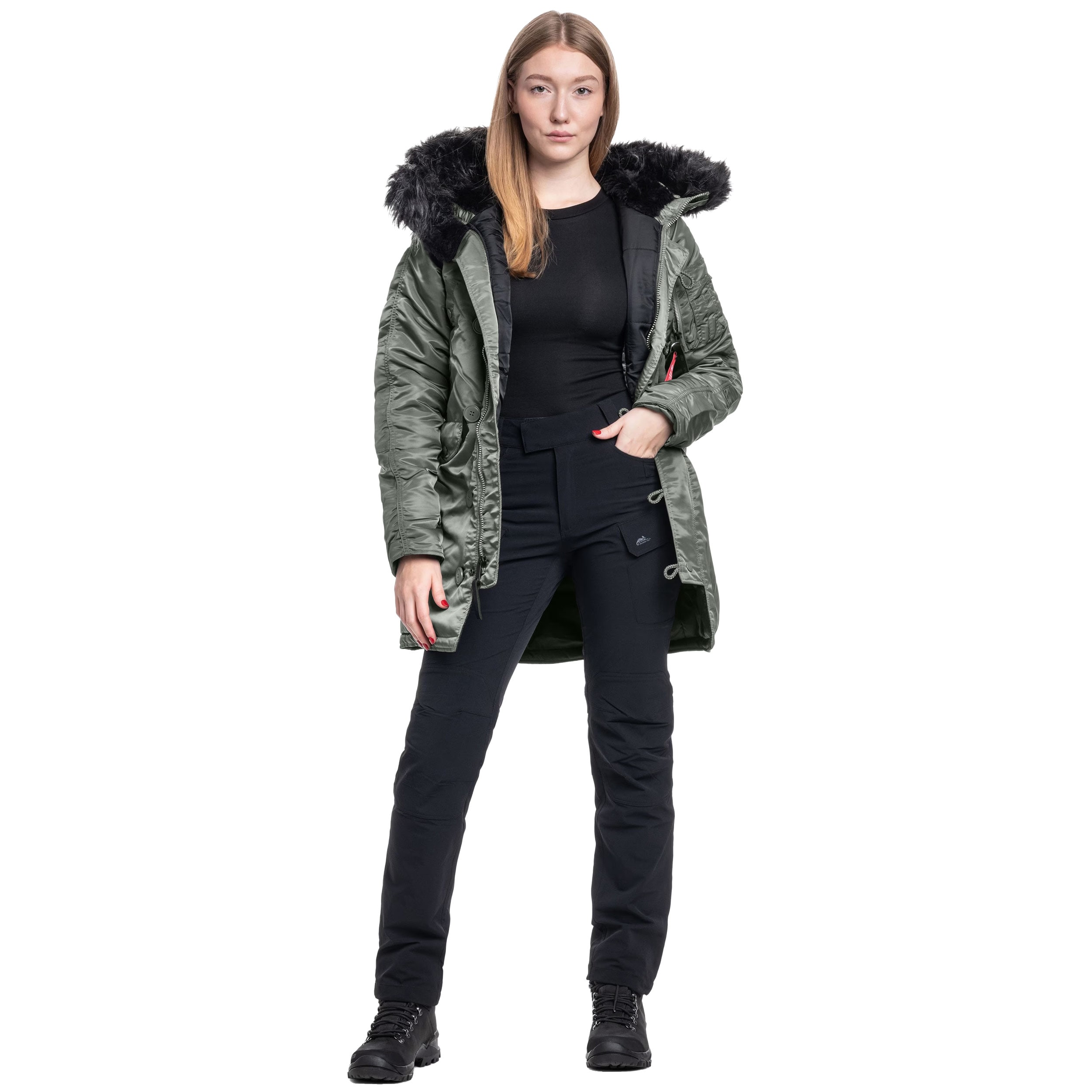 Dámská bunda Alpha Industries N3B VF 59 - Vintage Green/Black