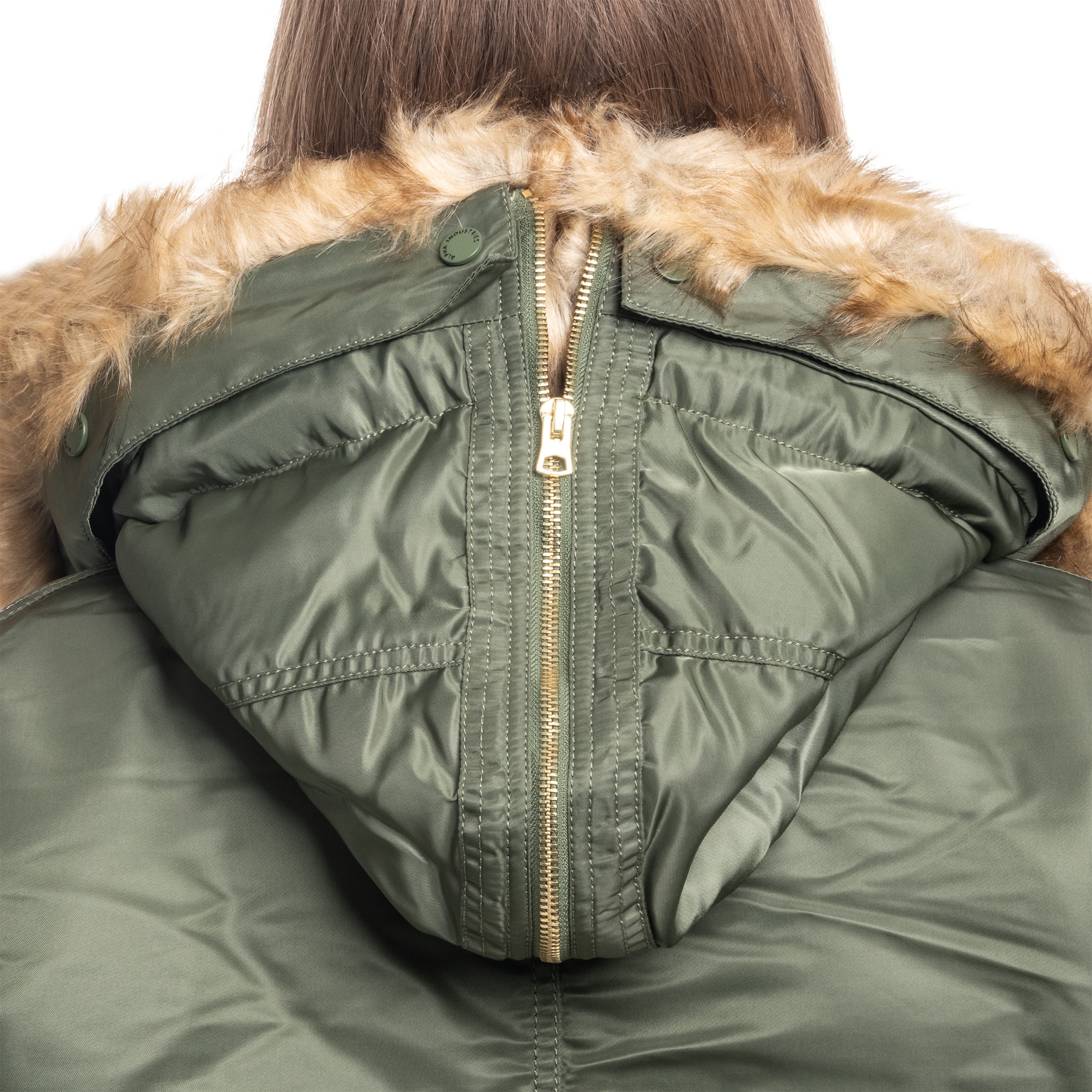 Dámská bunda Alpha Industries Long Fishtail - Sage Green