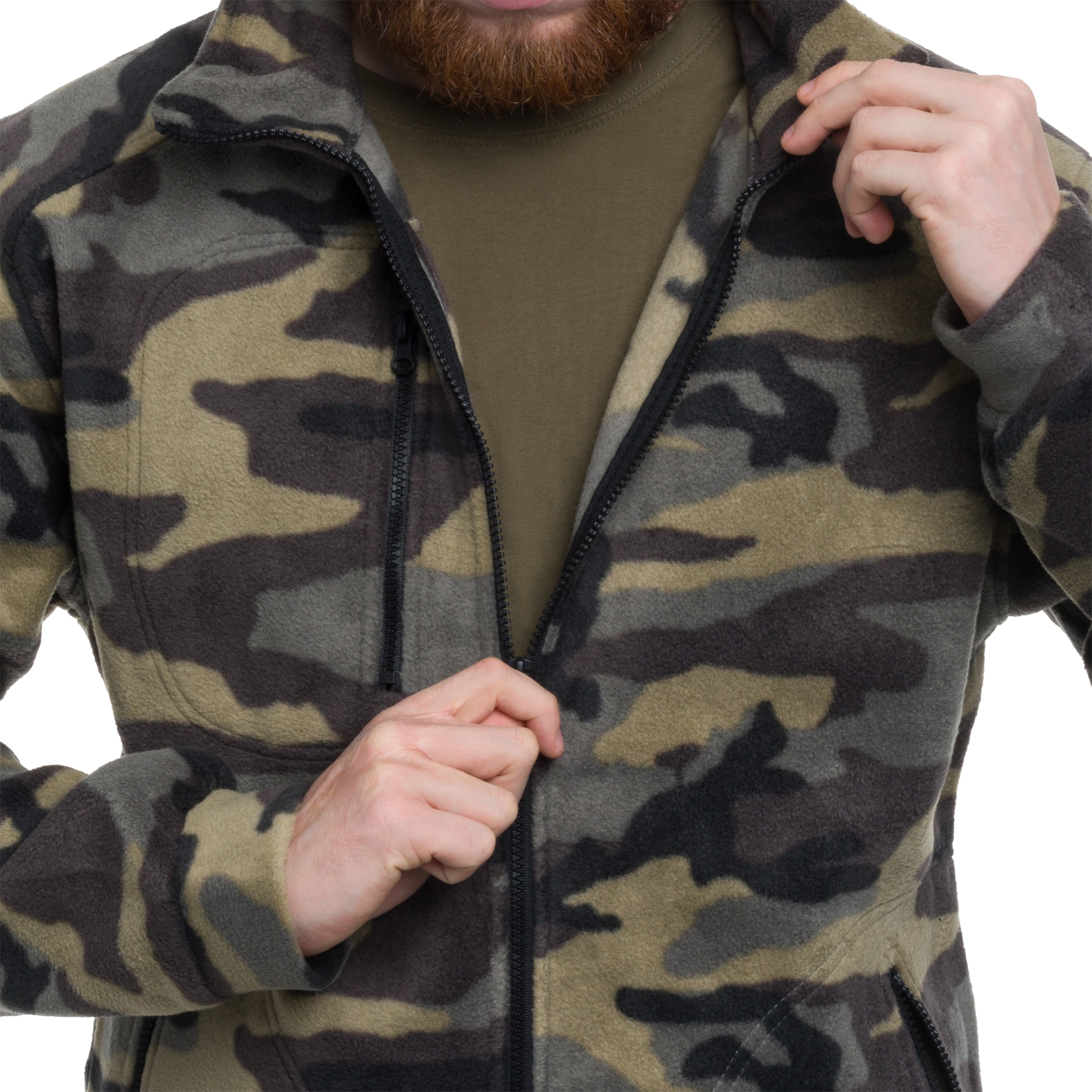 Vojenský fleece – Camouflage
