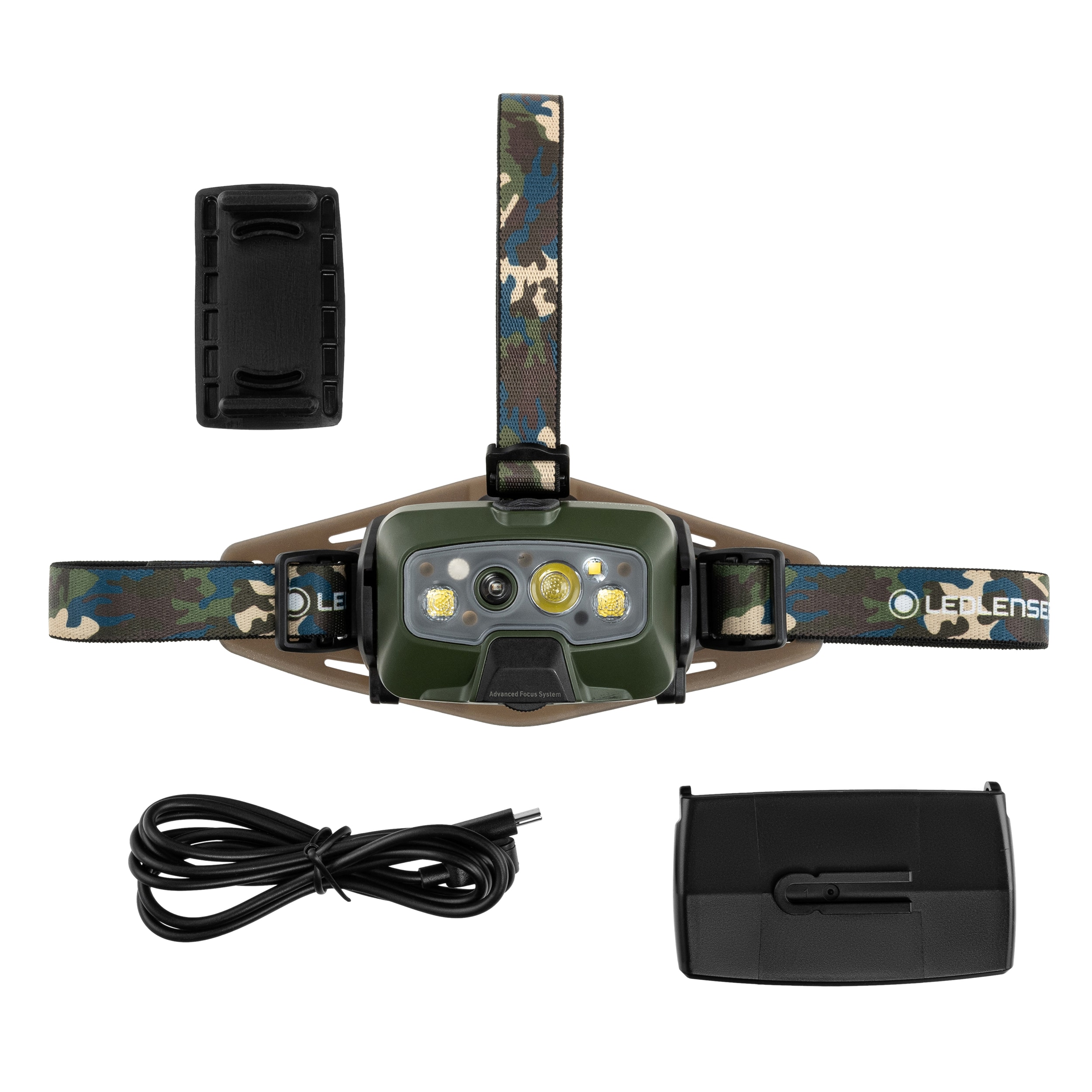 Svítilna čelová Ledlenser HF8R Core RGB Camo - 1600 lumenů