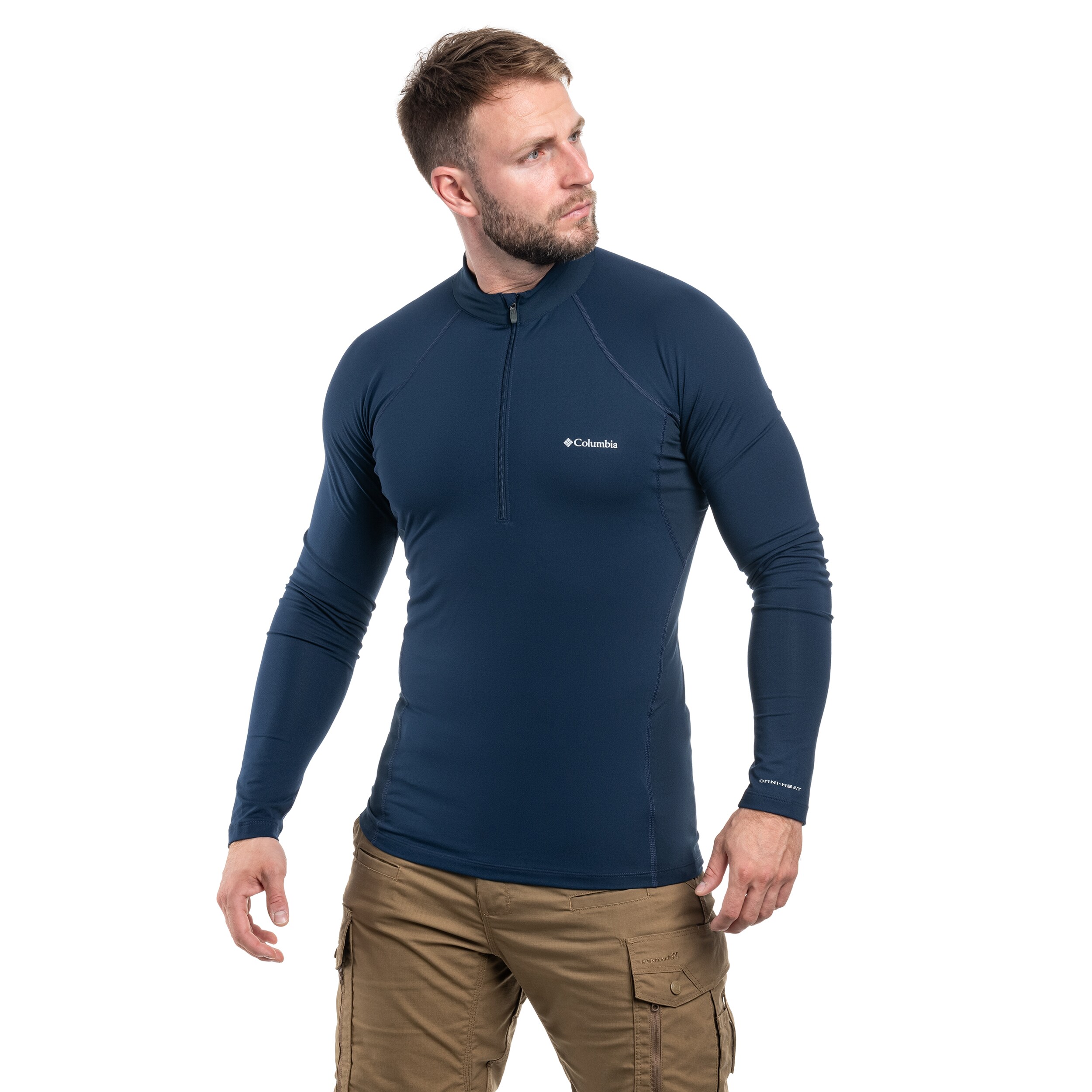 Termální mikina Columbia Midweight Stretch Long Sleeve Half Zip - Collegiate Navy