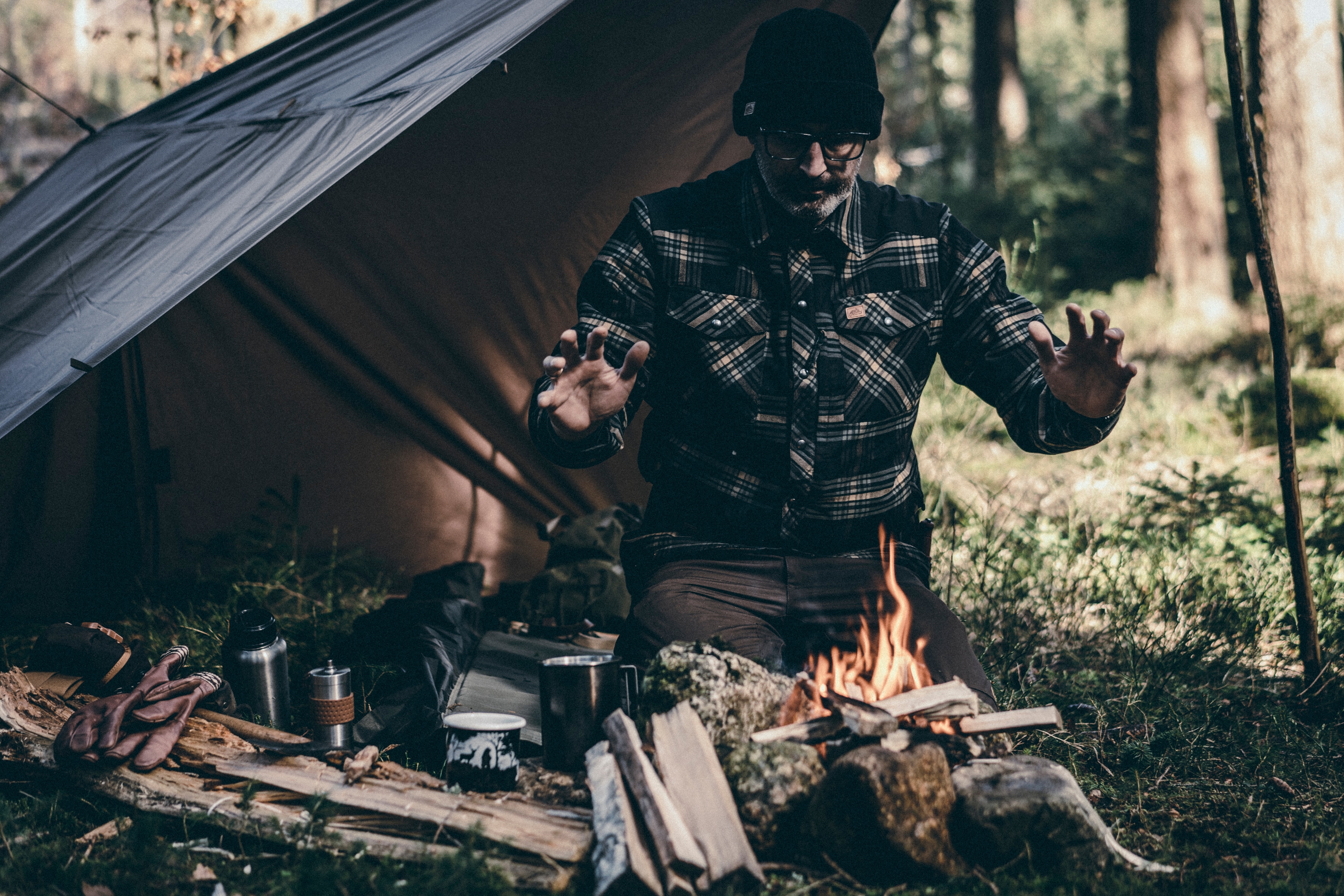 Košile Helikon-Tex Winter Warden Long Sleeve - Slate Moorland Plaid