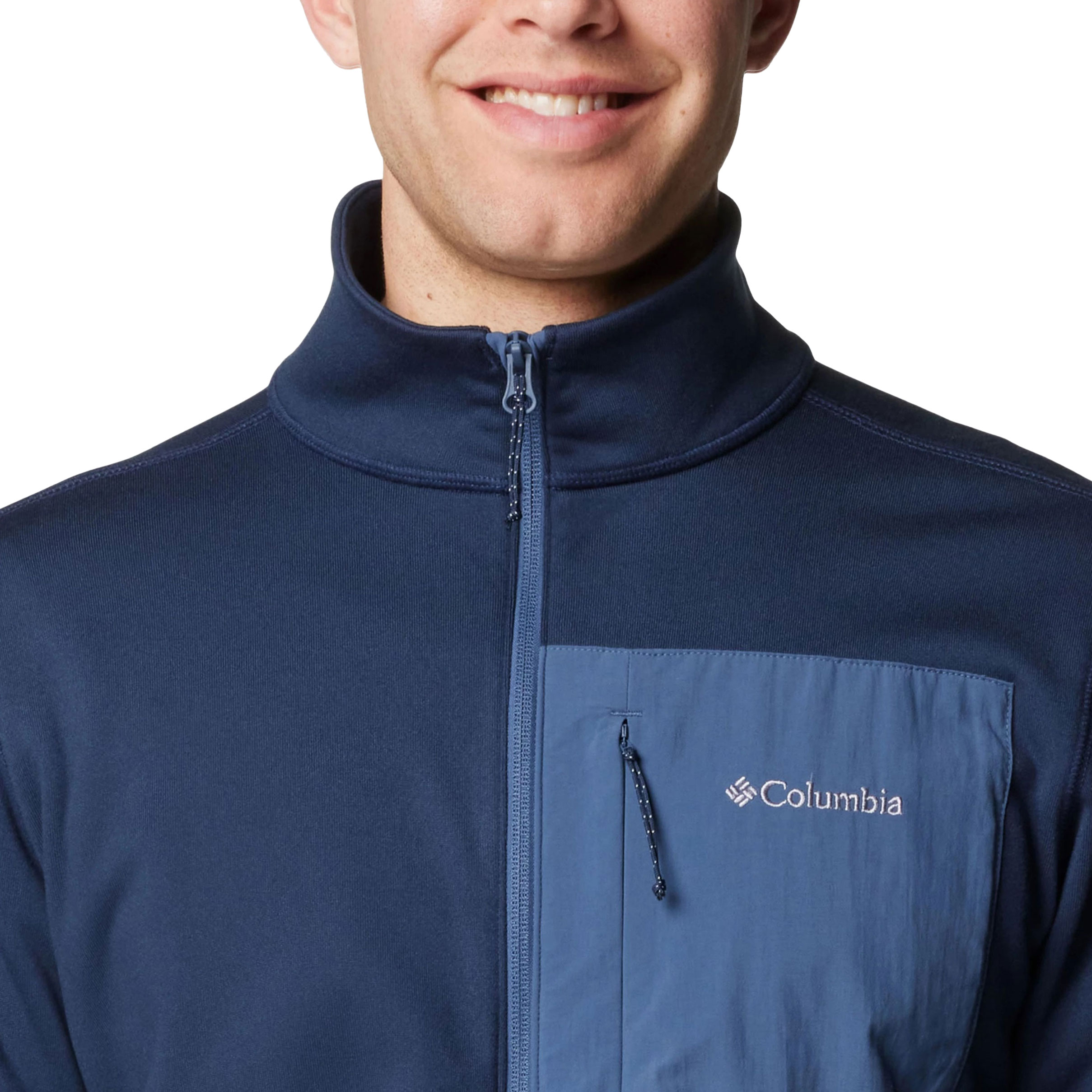 Technická fleesová mikina Columbia Hike II – Collegiate Navy/Dark Mountain