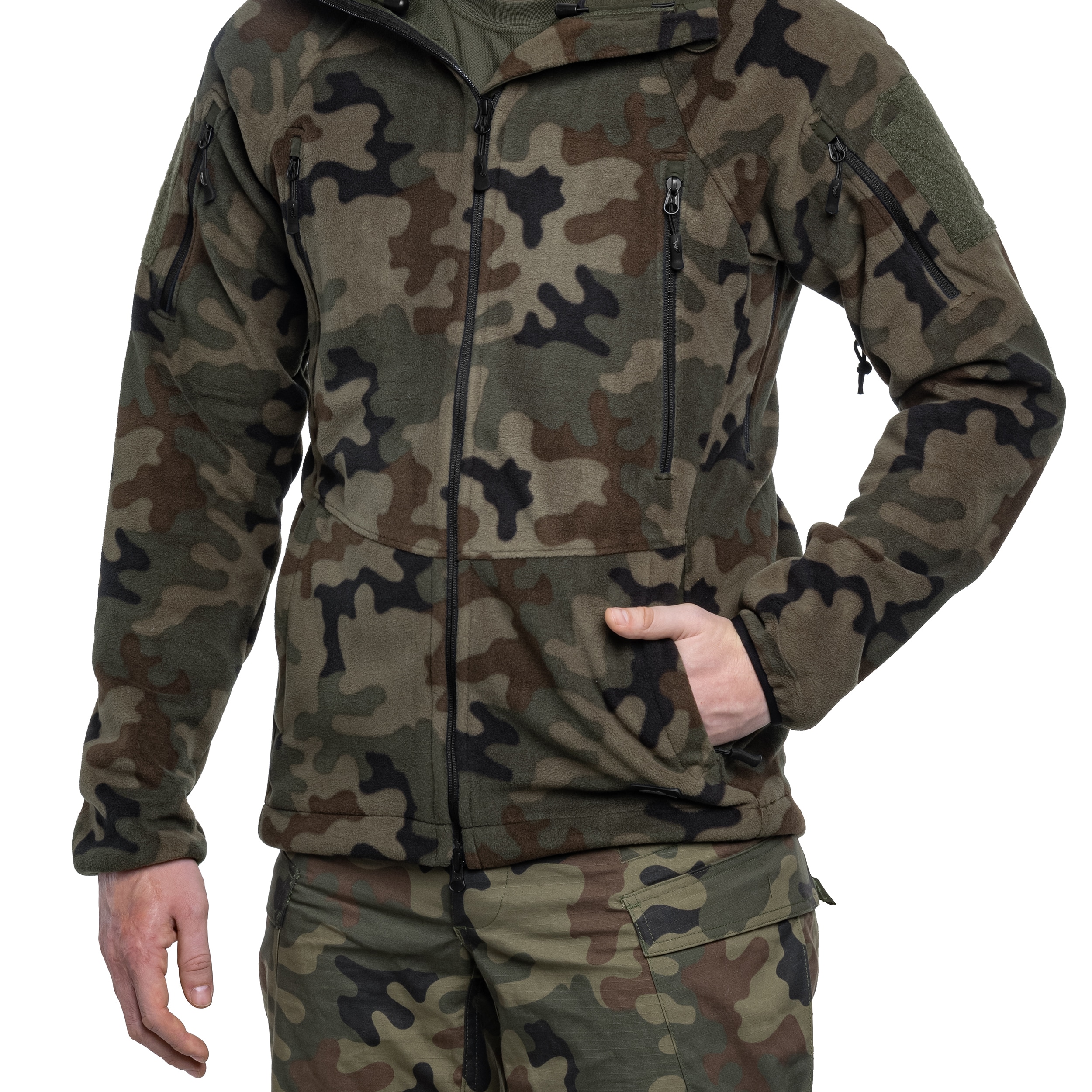 Fleesová mikina Helikon-Tex Patriot Mk2 Hybrid Fleece – wz.93 Pantera PL Woodland
